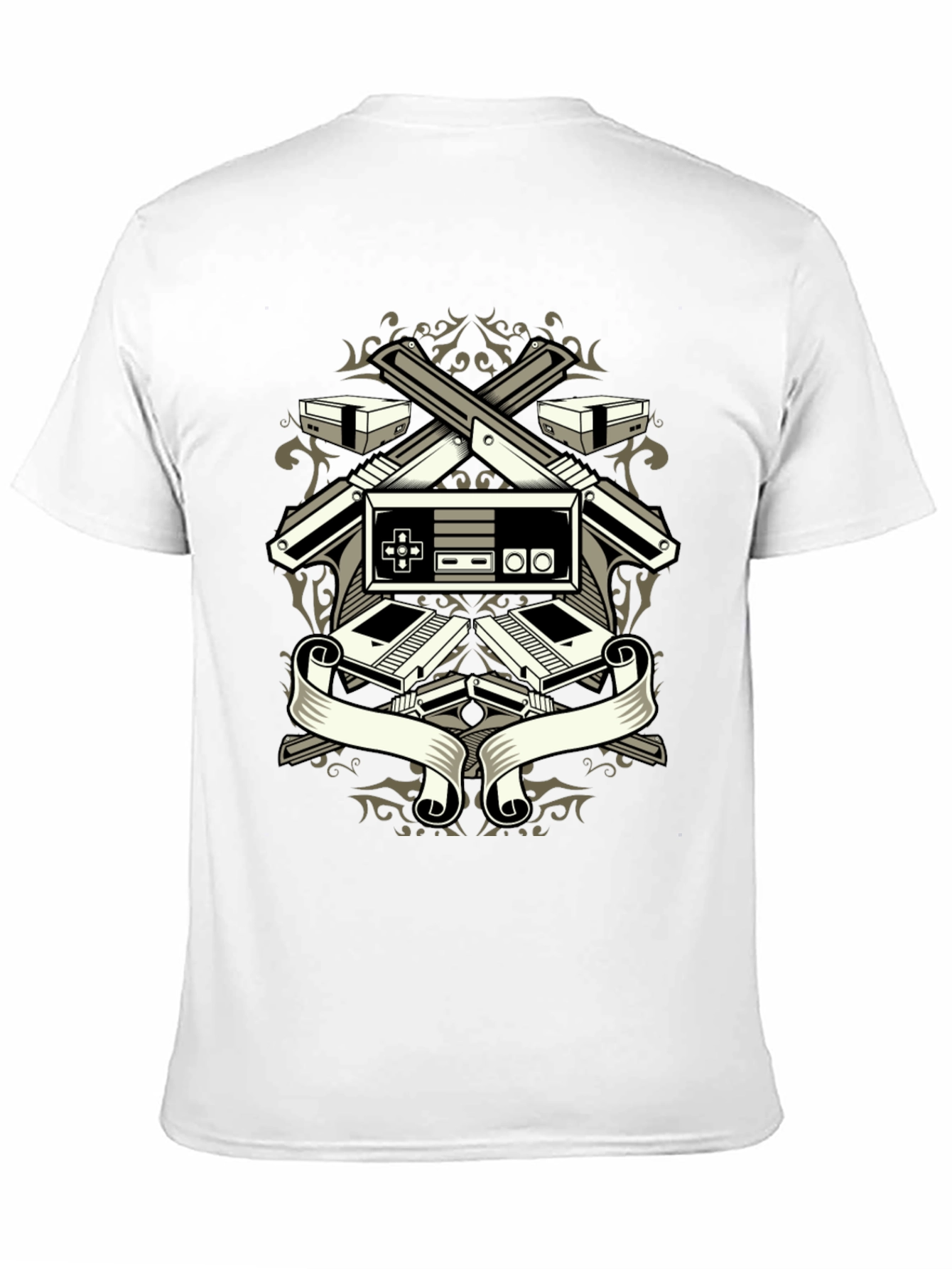 Black Retro Gamer T-Shirt - Classic Console Design view 11