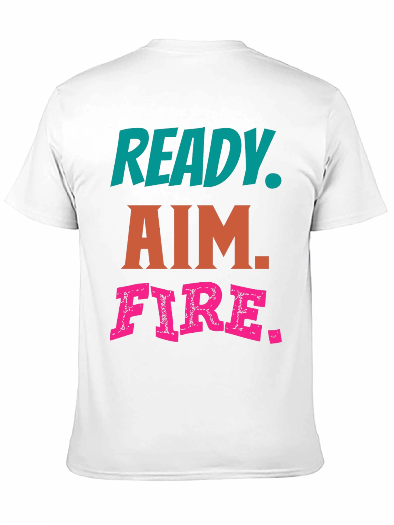 Black Ready Aim Fire Graphic Tee - Black Cotton T-Shirt view 11