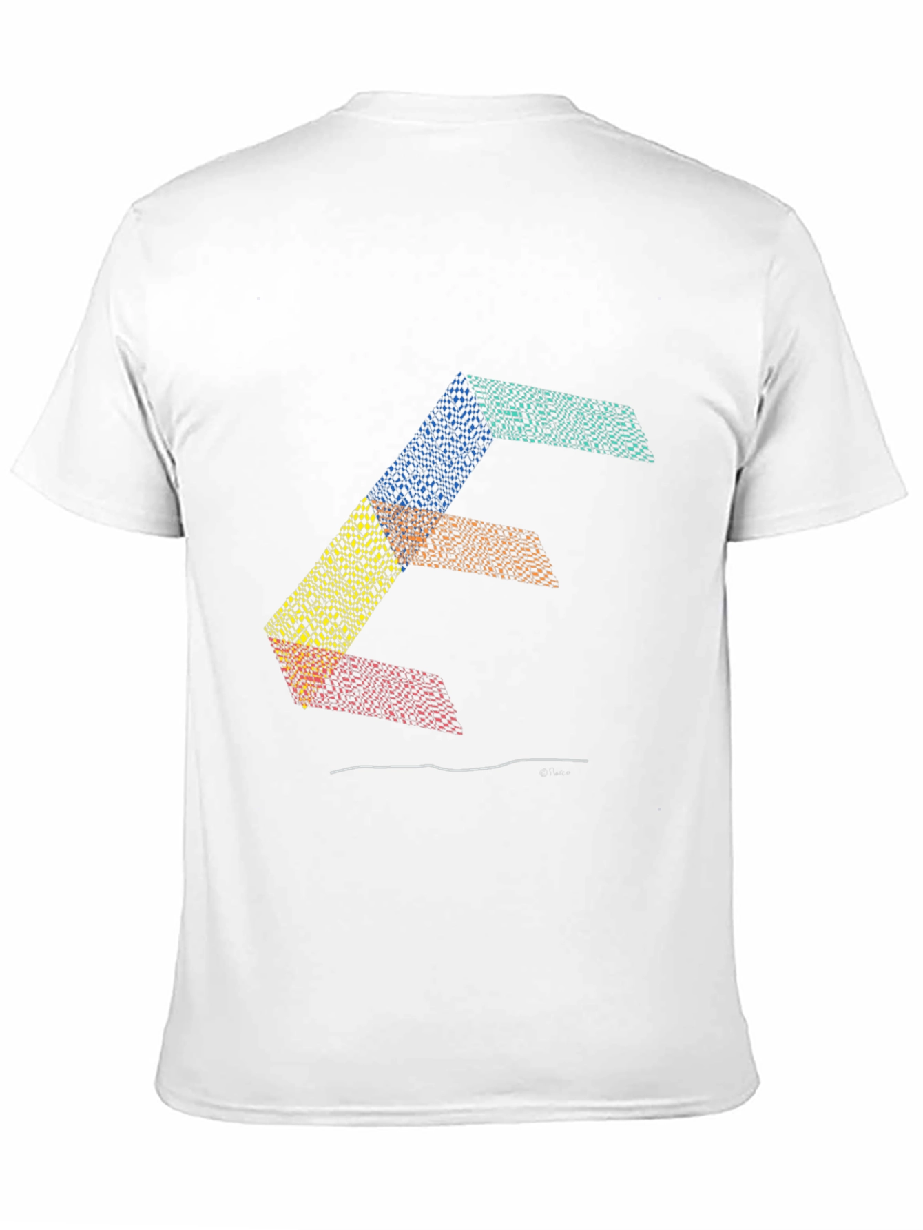 Black Abstract Letter Graphic Print Tee view 11