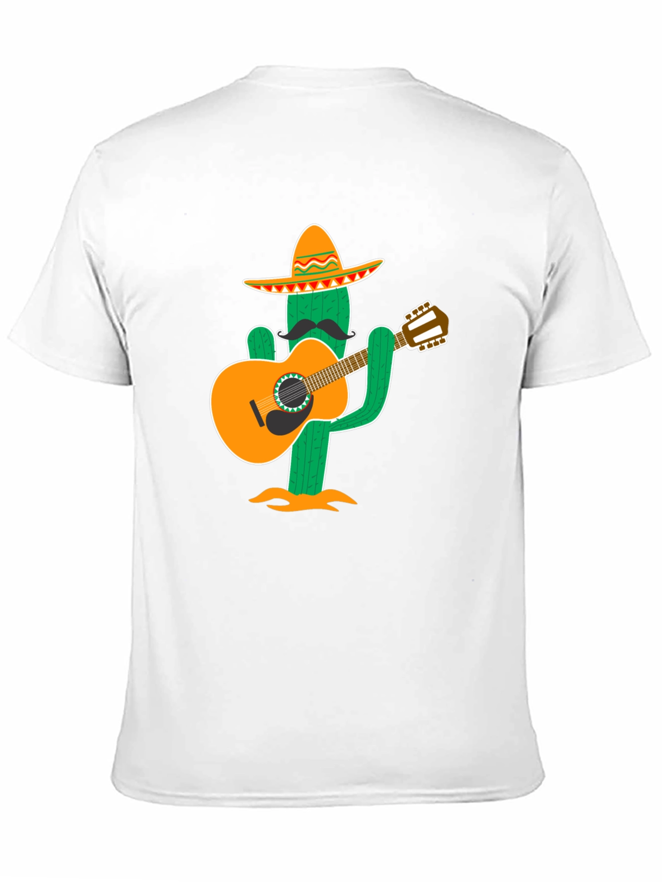 Black Cactus Musician T-Shirt - Cool Graphic Tee view 11