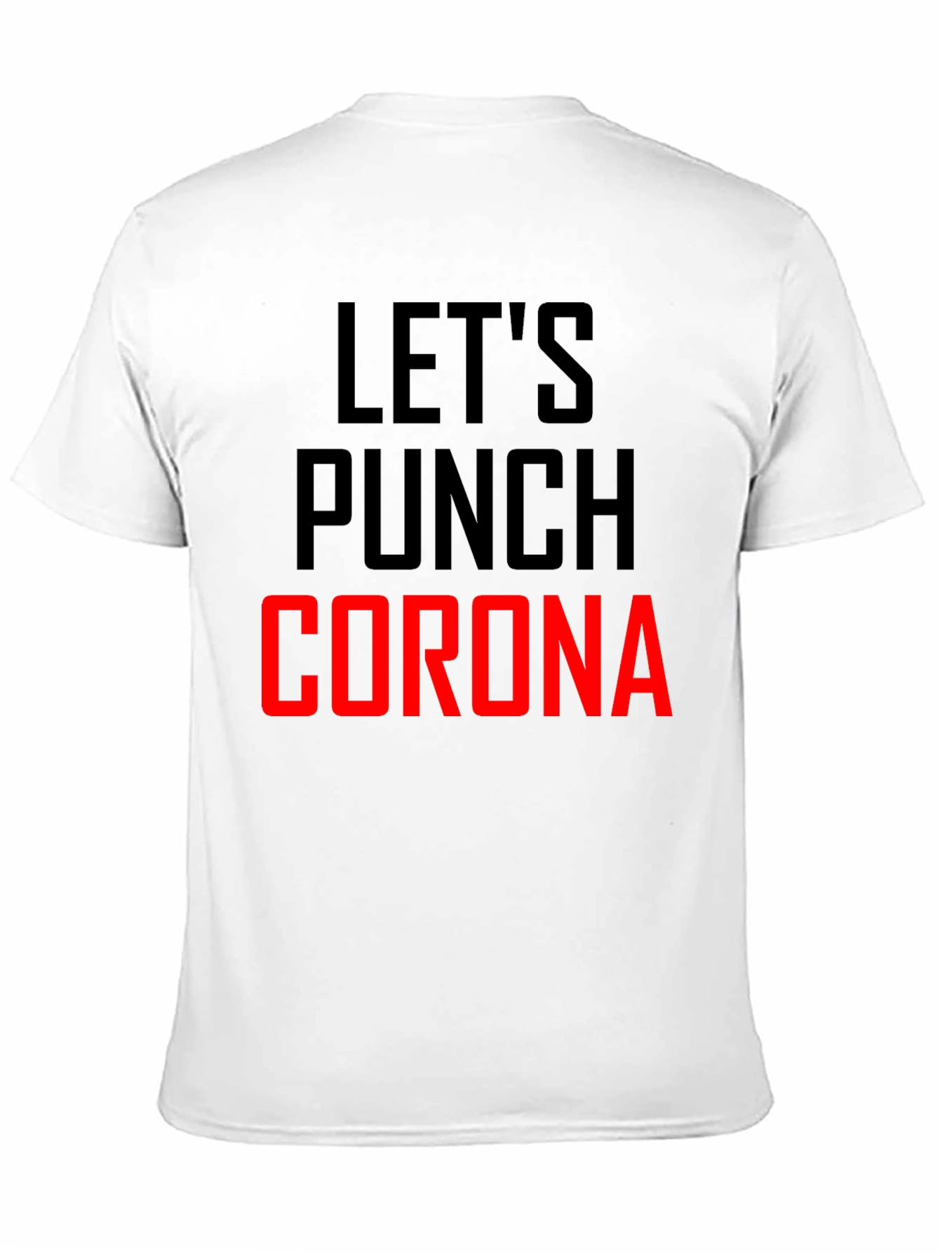Black Let's Punch Corona Black Graphic T-Shirt view 11