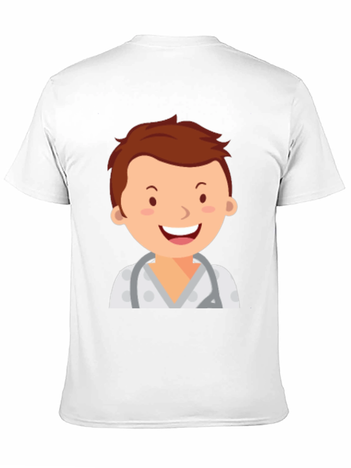 Black Cartoon Doctor Graphic T-Shirt - Black view 11