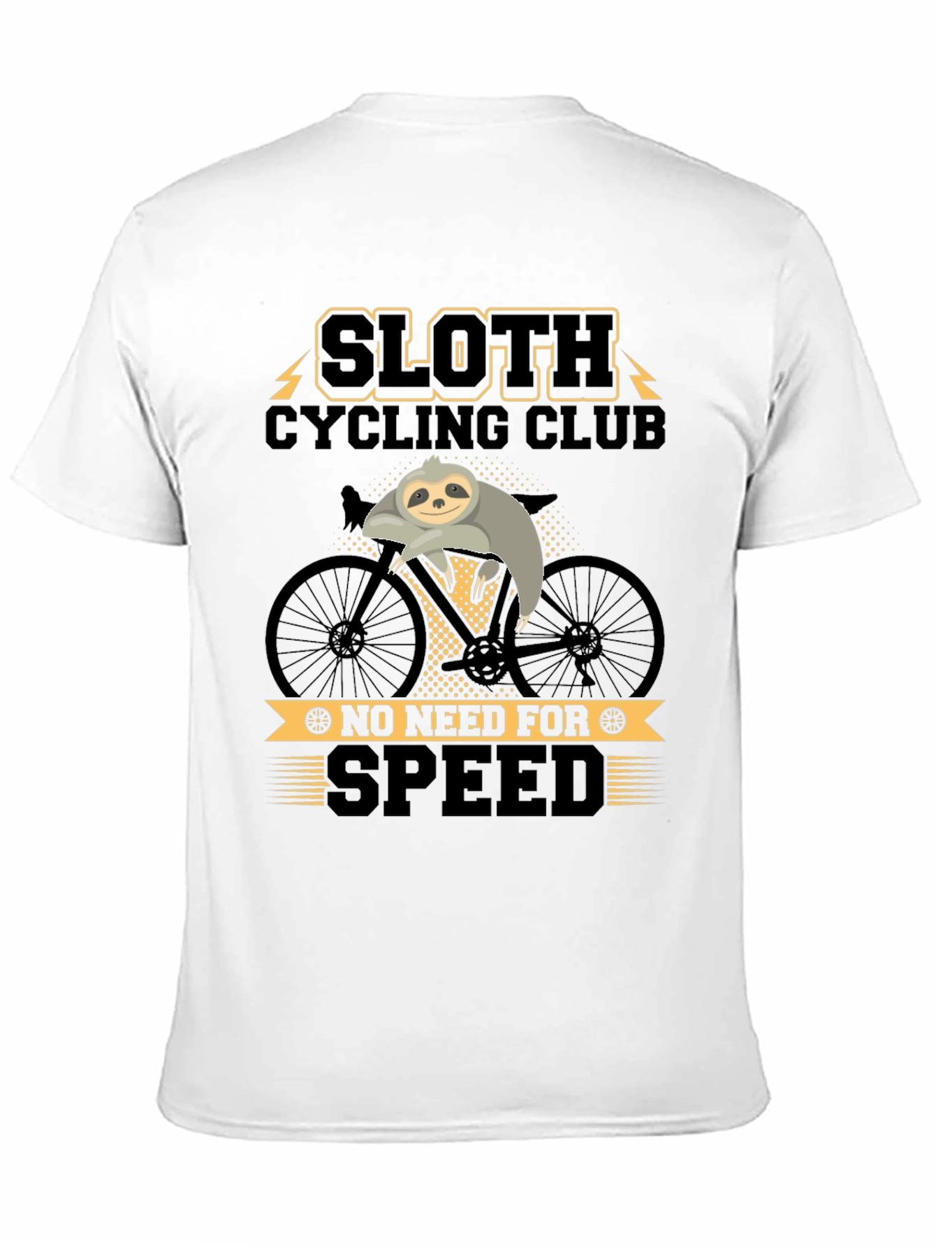 Black Sloth Cycling Club Graphic T-Shirt view 11