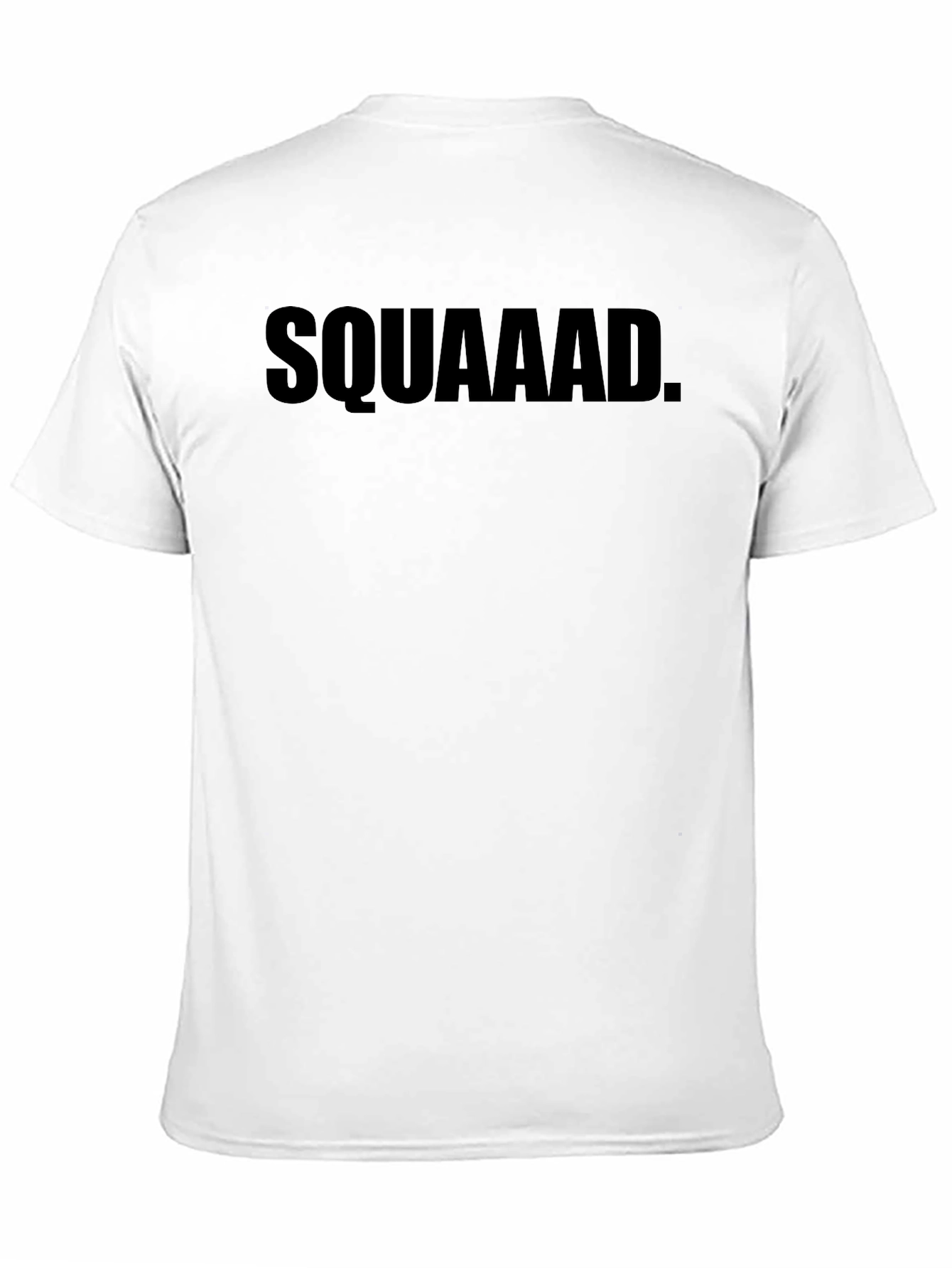 Black Squad T-Shirt - Bold Black Crew Neck Tee view 11