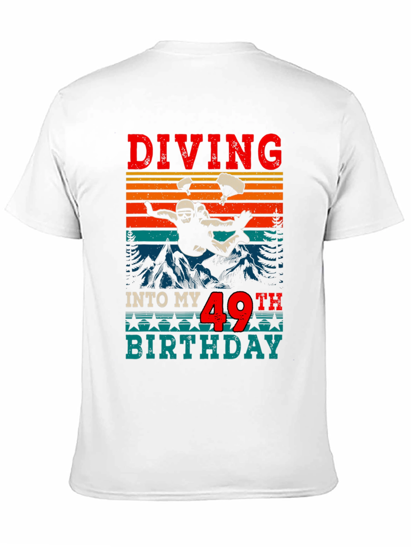 Black Diving Into My 49th Birthday T-Shirt view 11