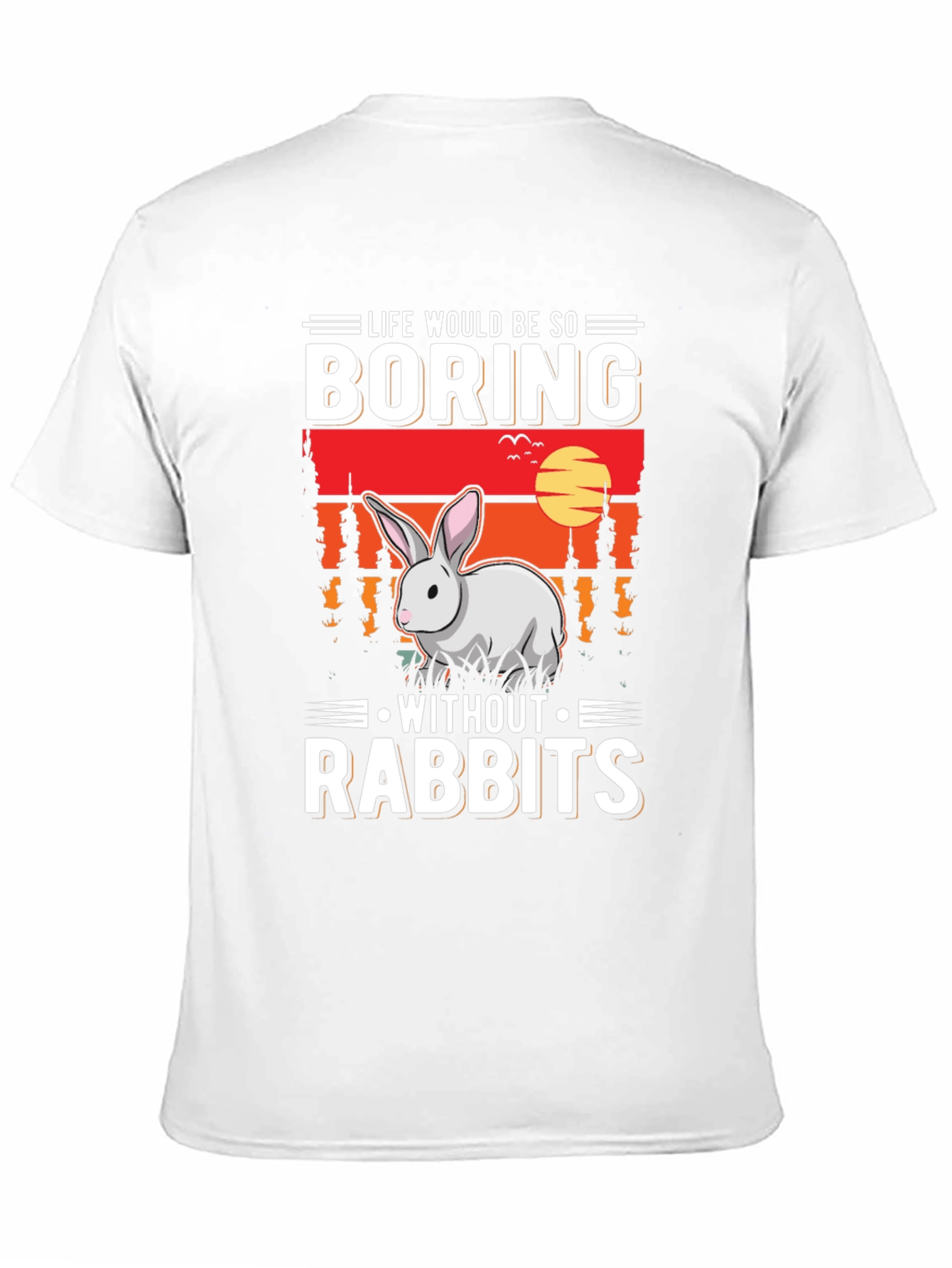 Black Life Would Be So Boring Without Rabbits Black T-Shirt view 11