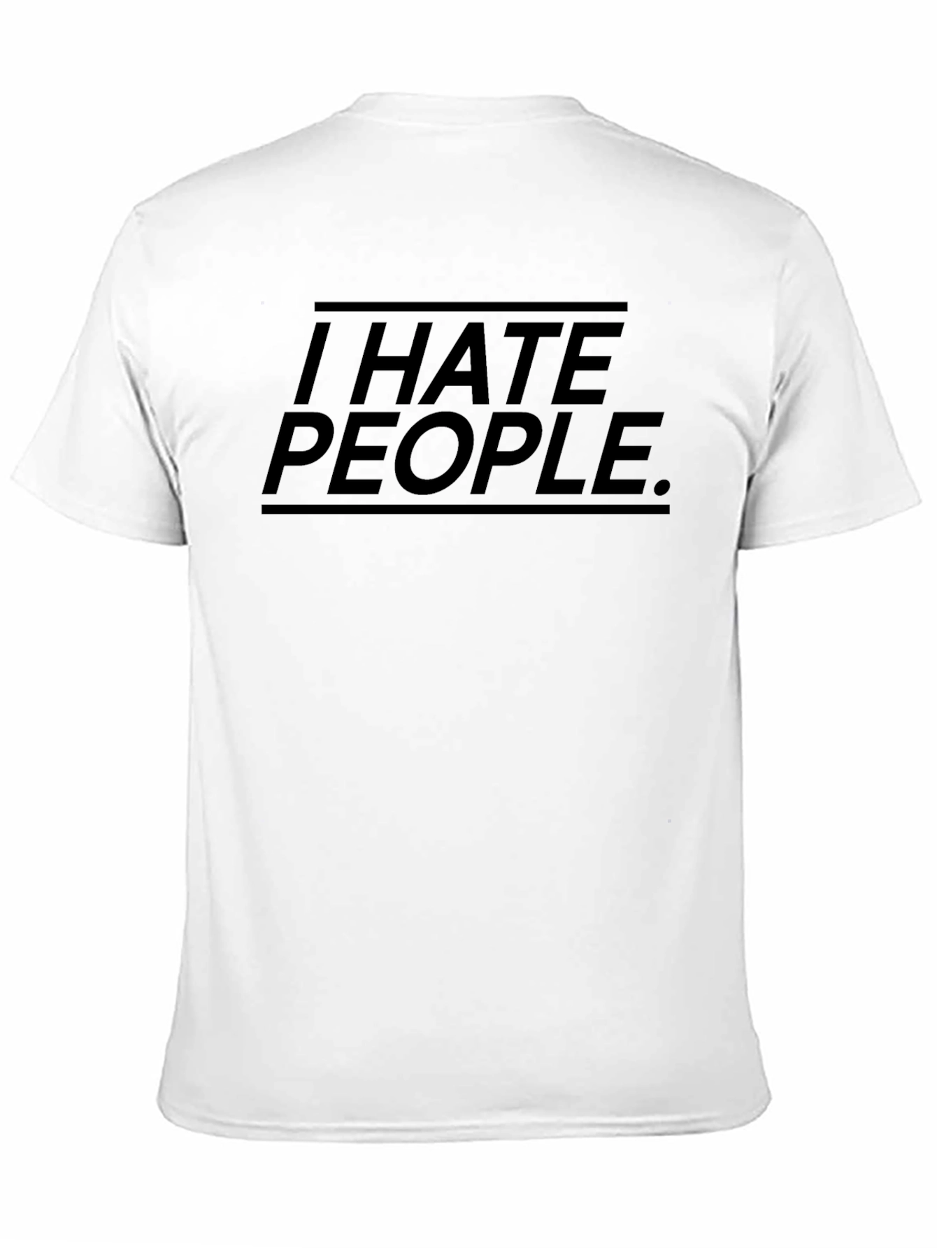 Black I Hate People Graphic Tee - Black Unisex T-Shirt view 11