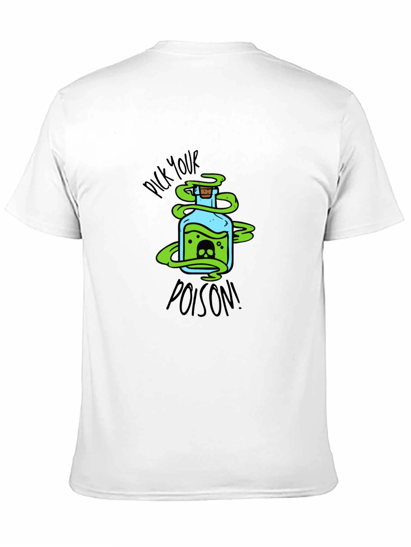 Black Pick Your Poison Graphic T-Shirt - Dark Humor Tee view 11