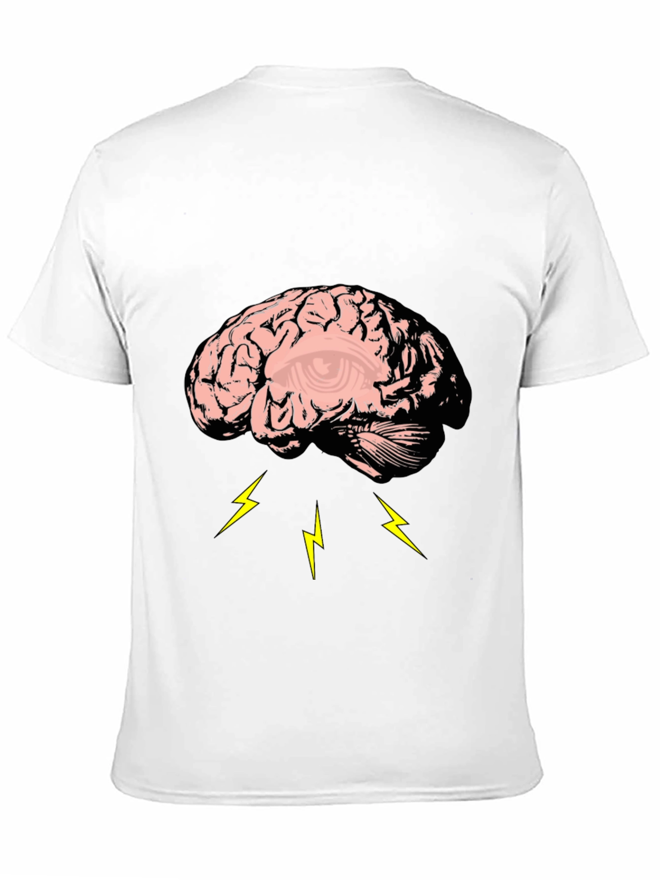 Brain Lightning Graphic Tee - Black Cotton T-Shirt - 11
