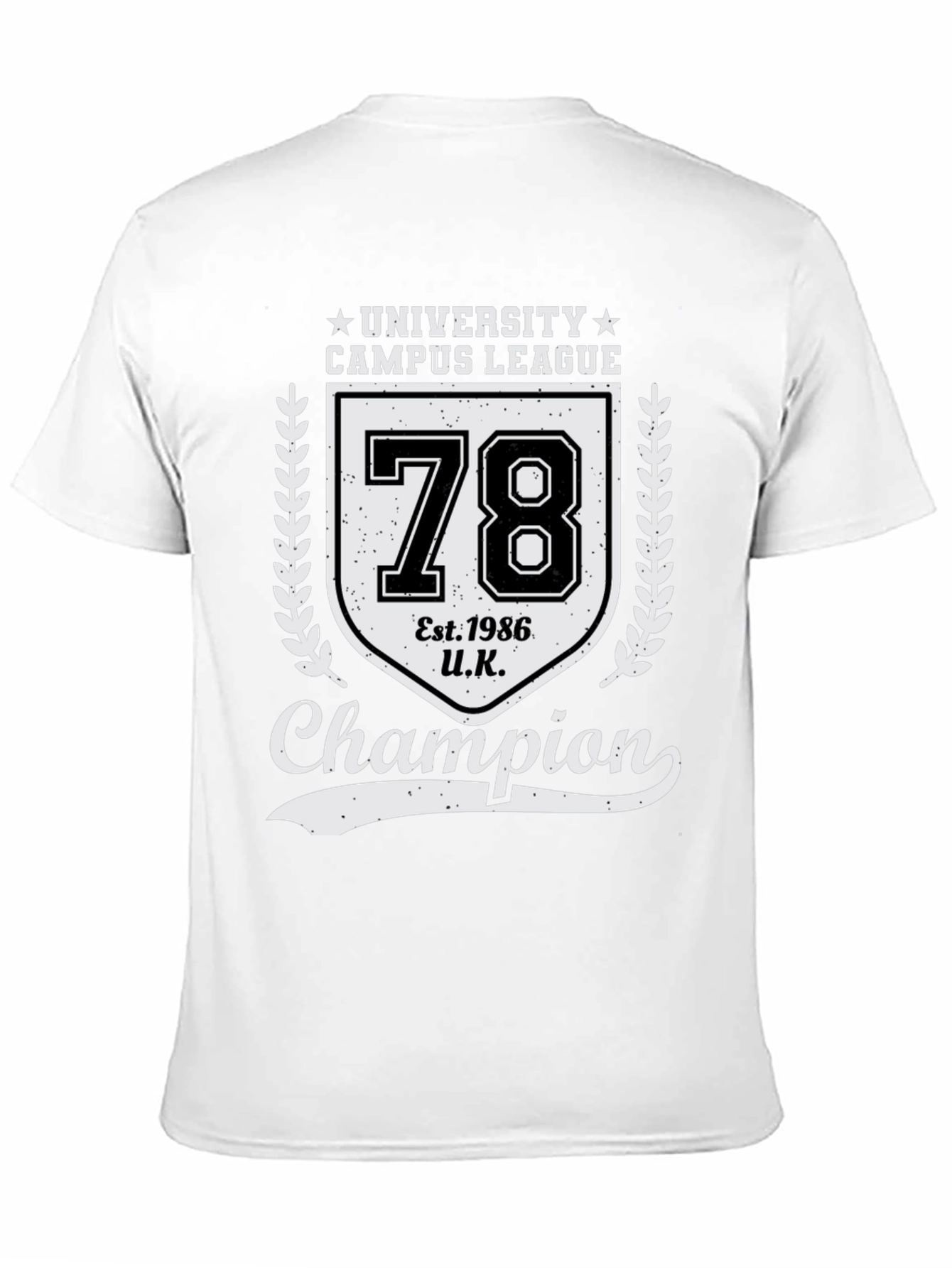 Black University Campus League Champion T-Shirt view 11