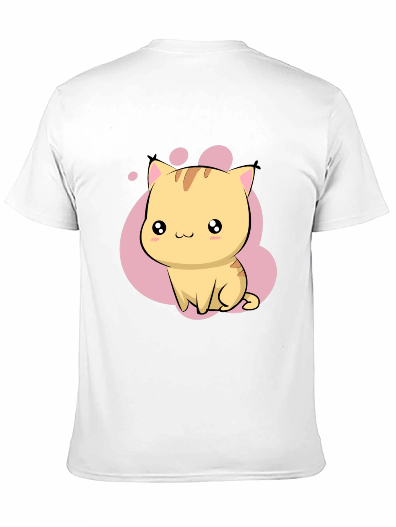 Black Cute Kawaii Cat Graphic Black T-Shirt view 11