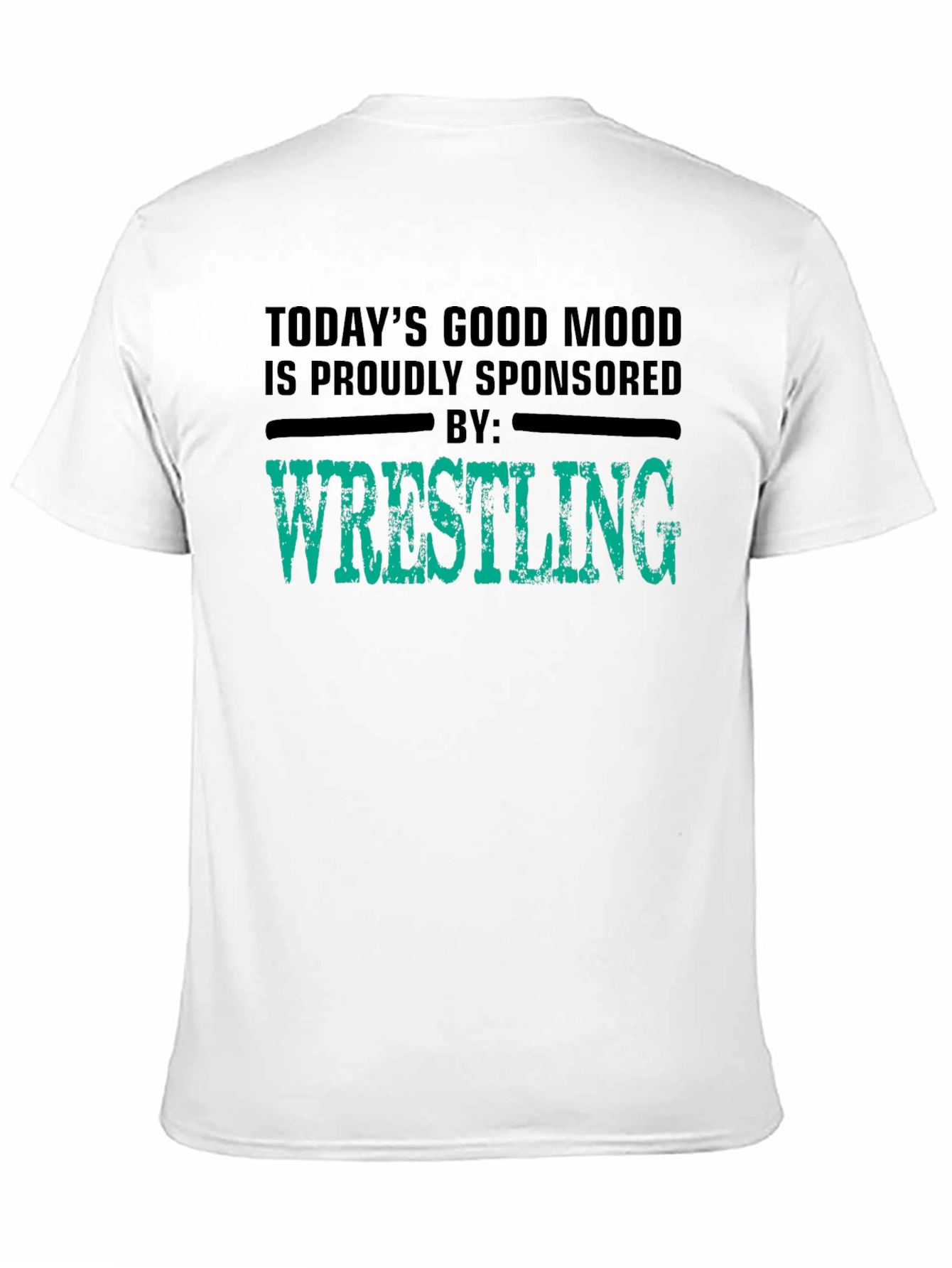 Black Wrestling Sponsored Good Mood T-Shirt view 11