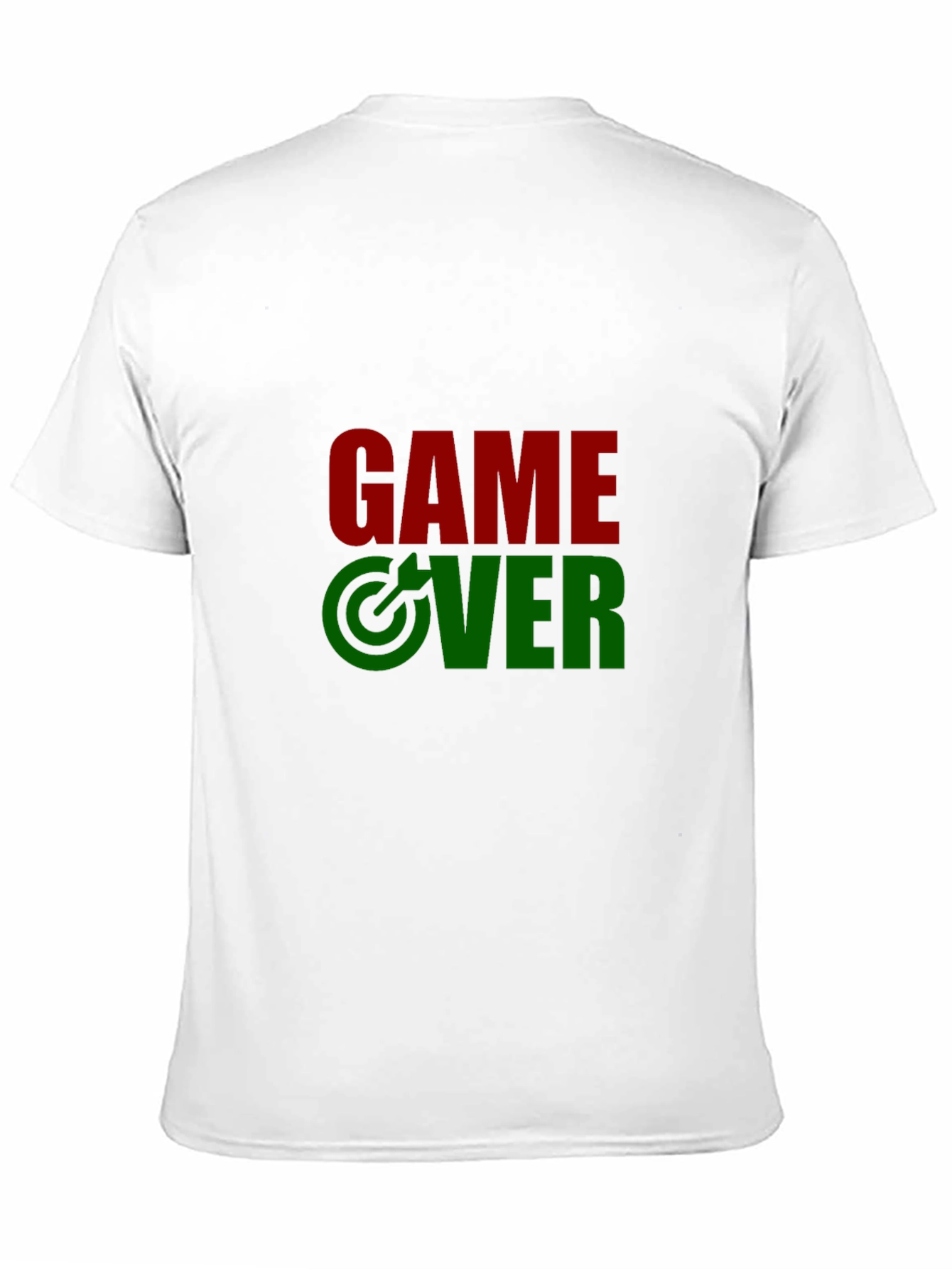 Black Game Over Graphic Print Crew Neck T-Shirt view 11