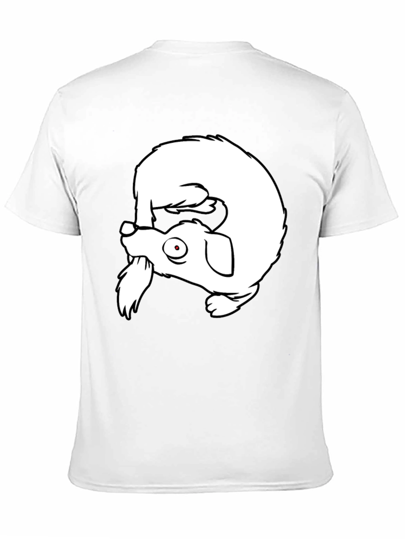 Black Upside Down Dog Graphic Tee - Funny Novelty Shirt view 11