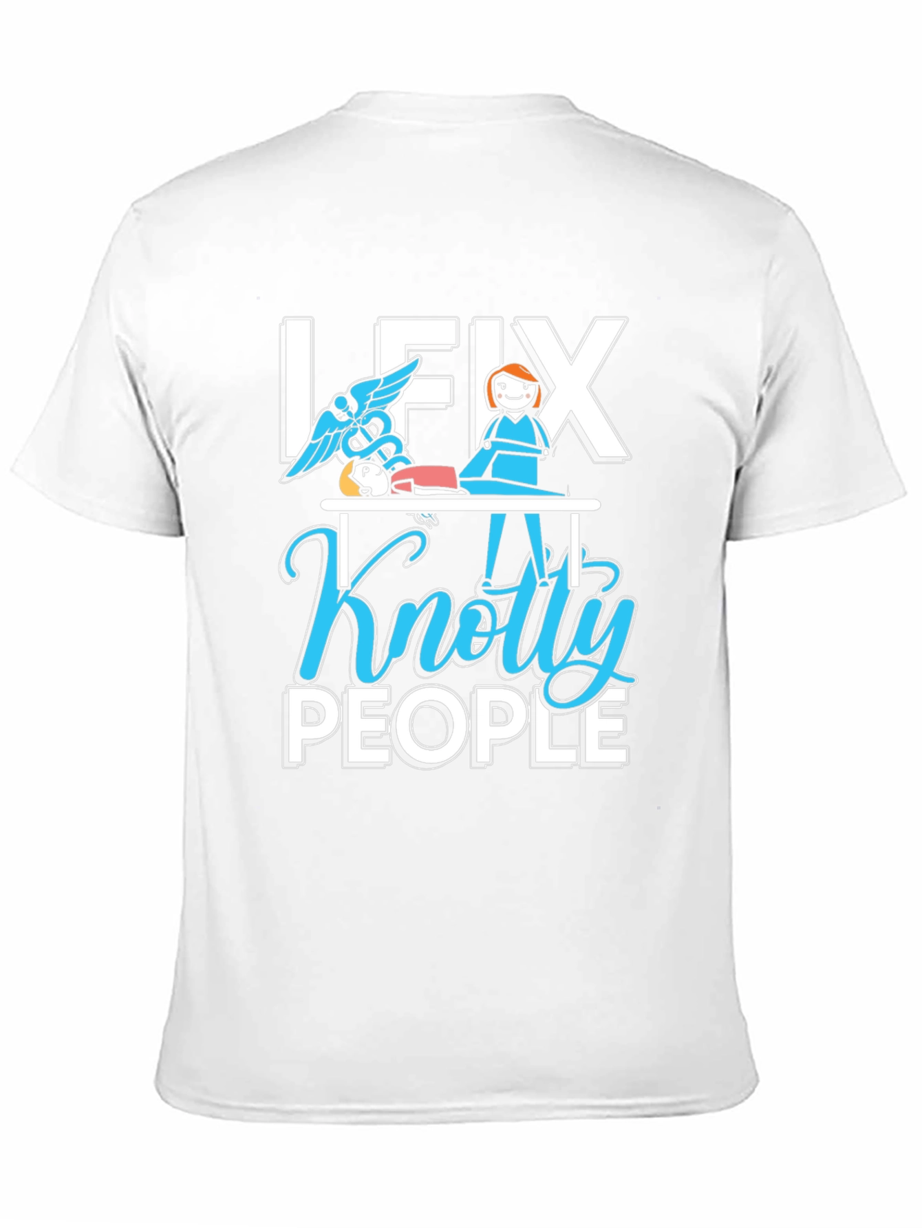 Black I Fix Knotty People T-Shirt view 11