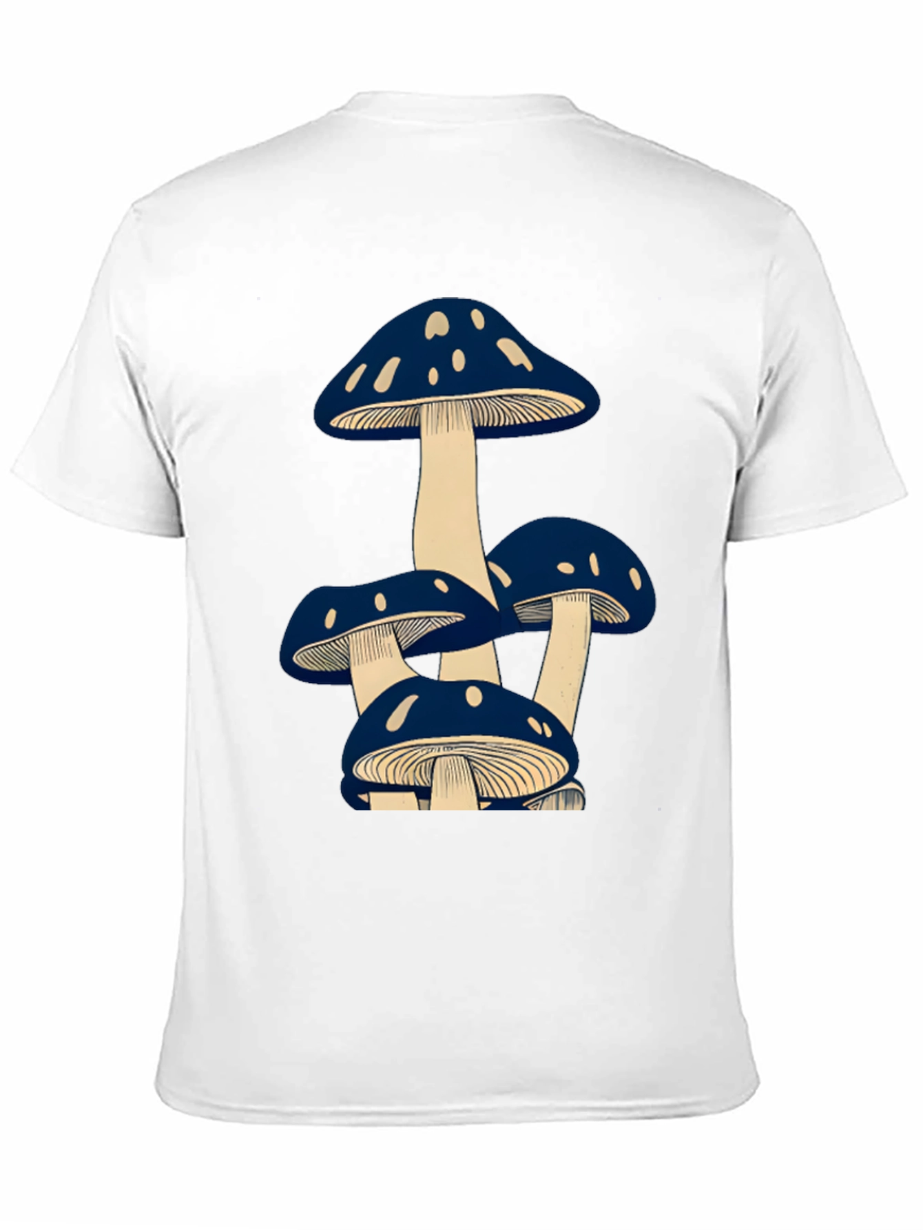 Black Mushroom Graphic Tee - Unisex Black T-Shirt view 11