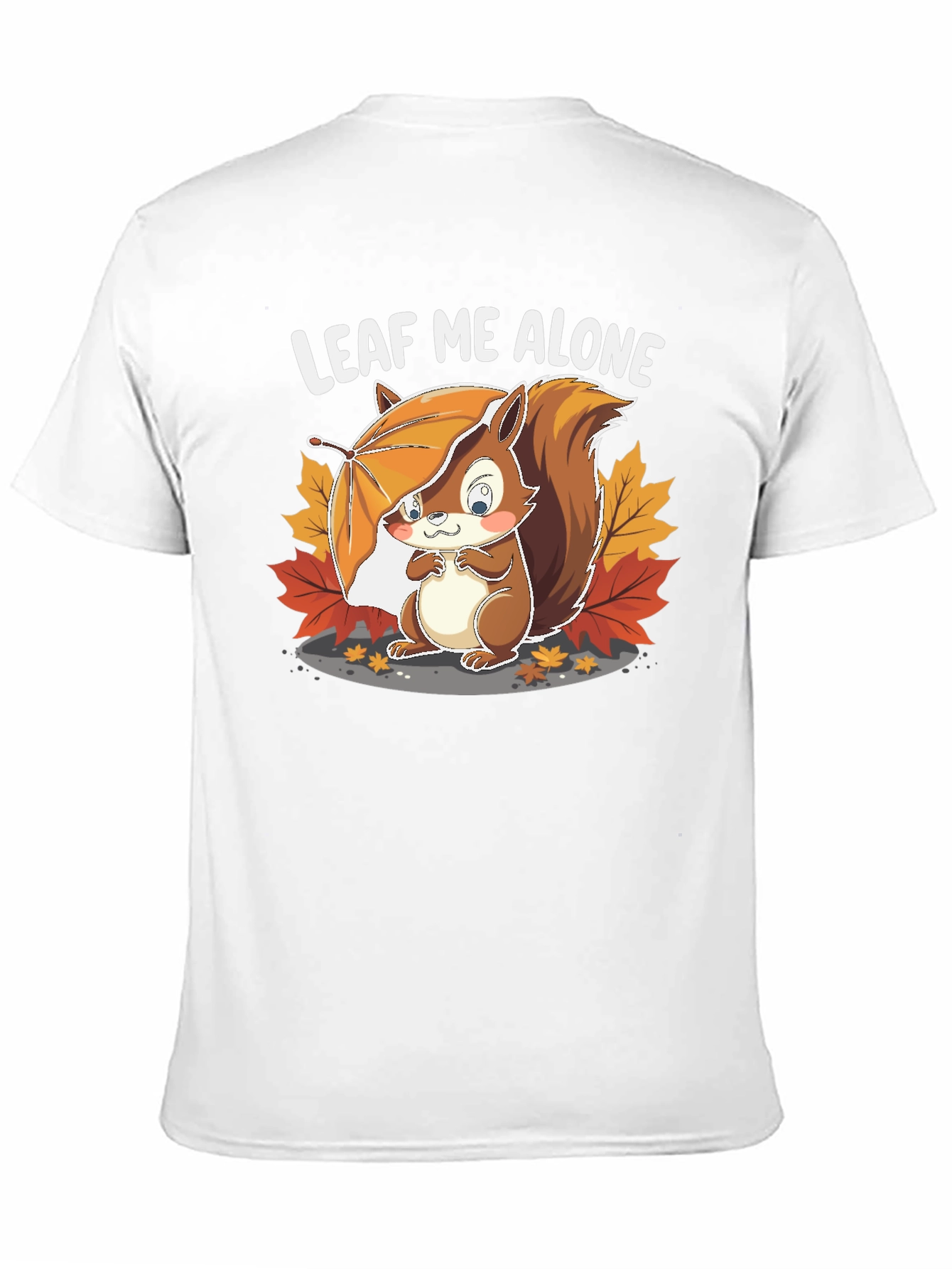 Black Leaf Me Alone Squirrel Graphic Tee - Unisex view 11
