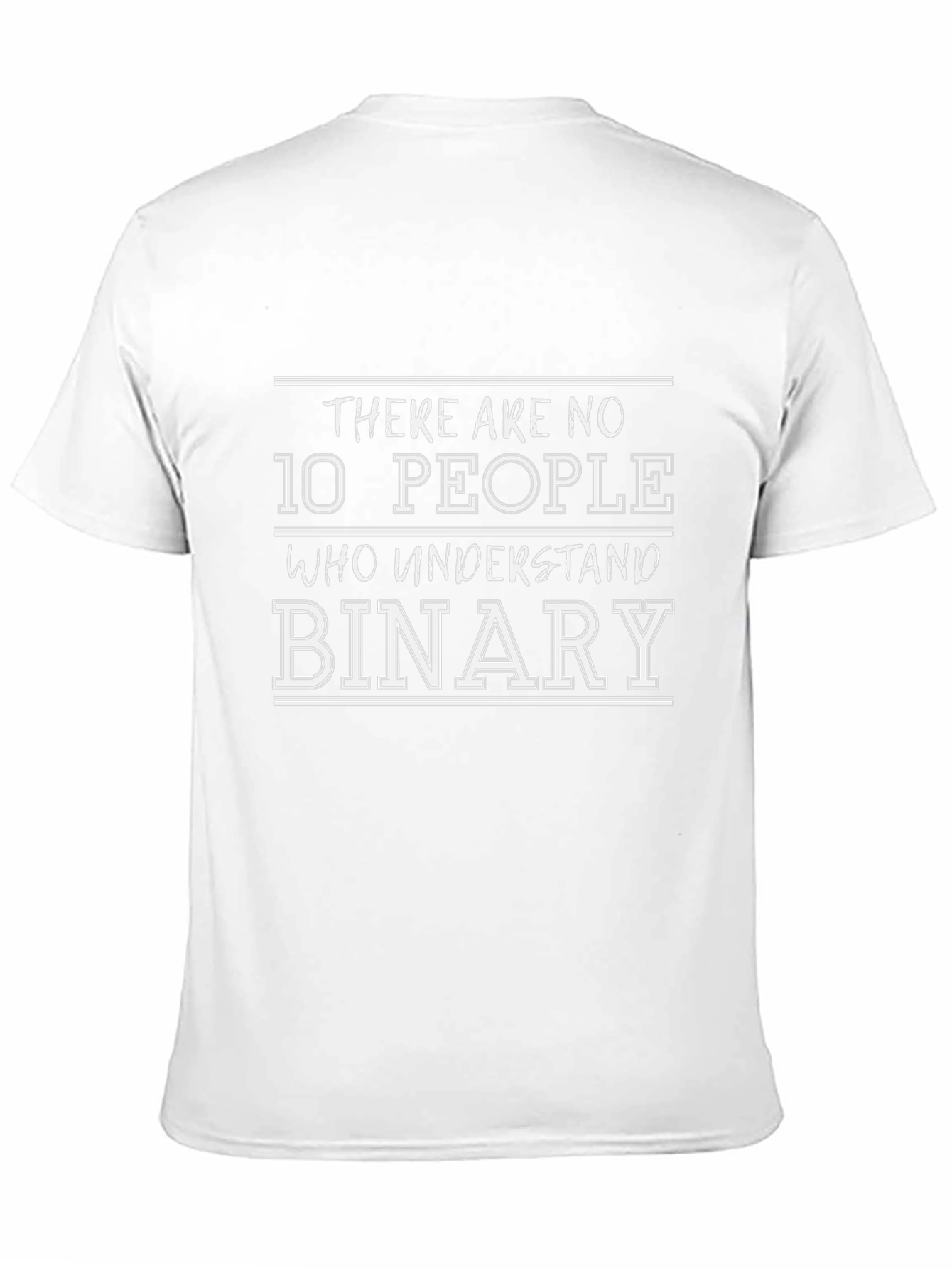 Black Binary Humor Black T-Shirt view 11