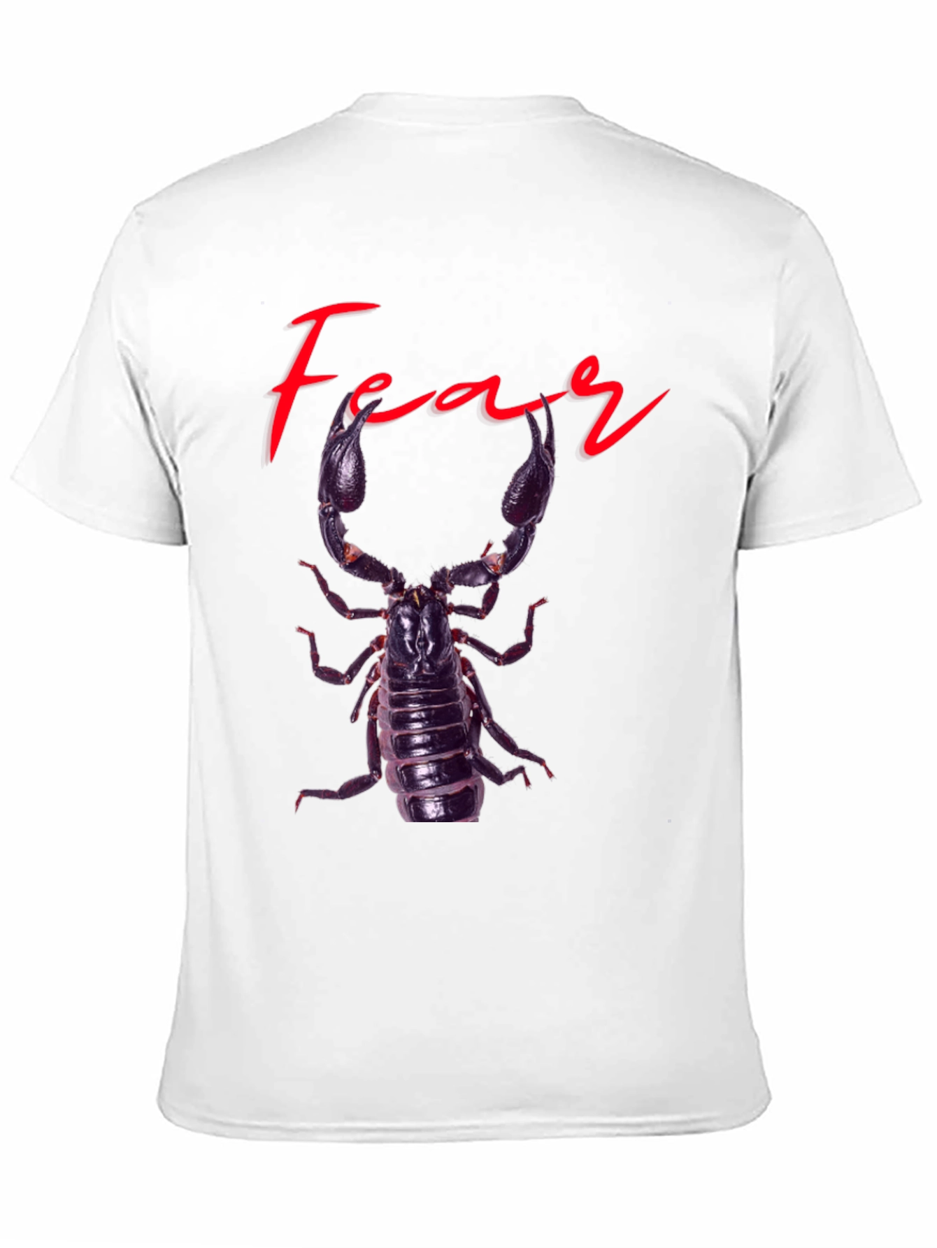 Black Fear Scorpion Graphic Tee - Black Cotton T-Shirt view 11