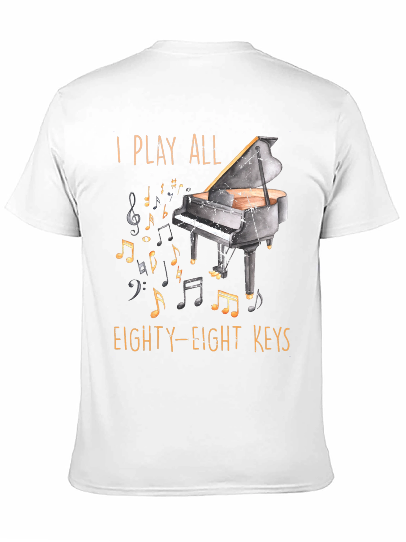 Black Piano Player Graphic T-Shirt - 88 Keys view 11