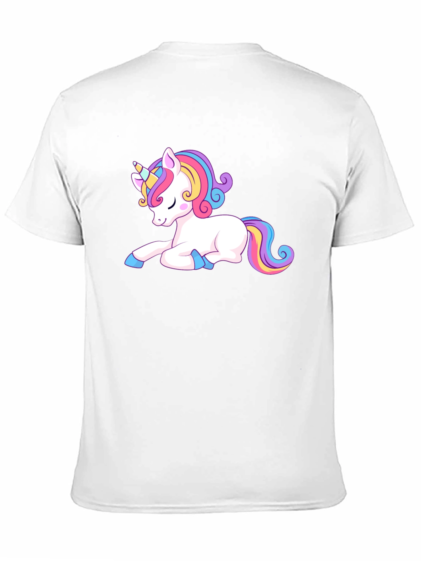 Black Cute Unicorn Graphic Tee - Black Casual Shirt view 11