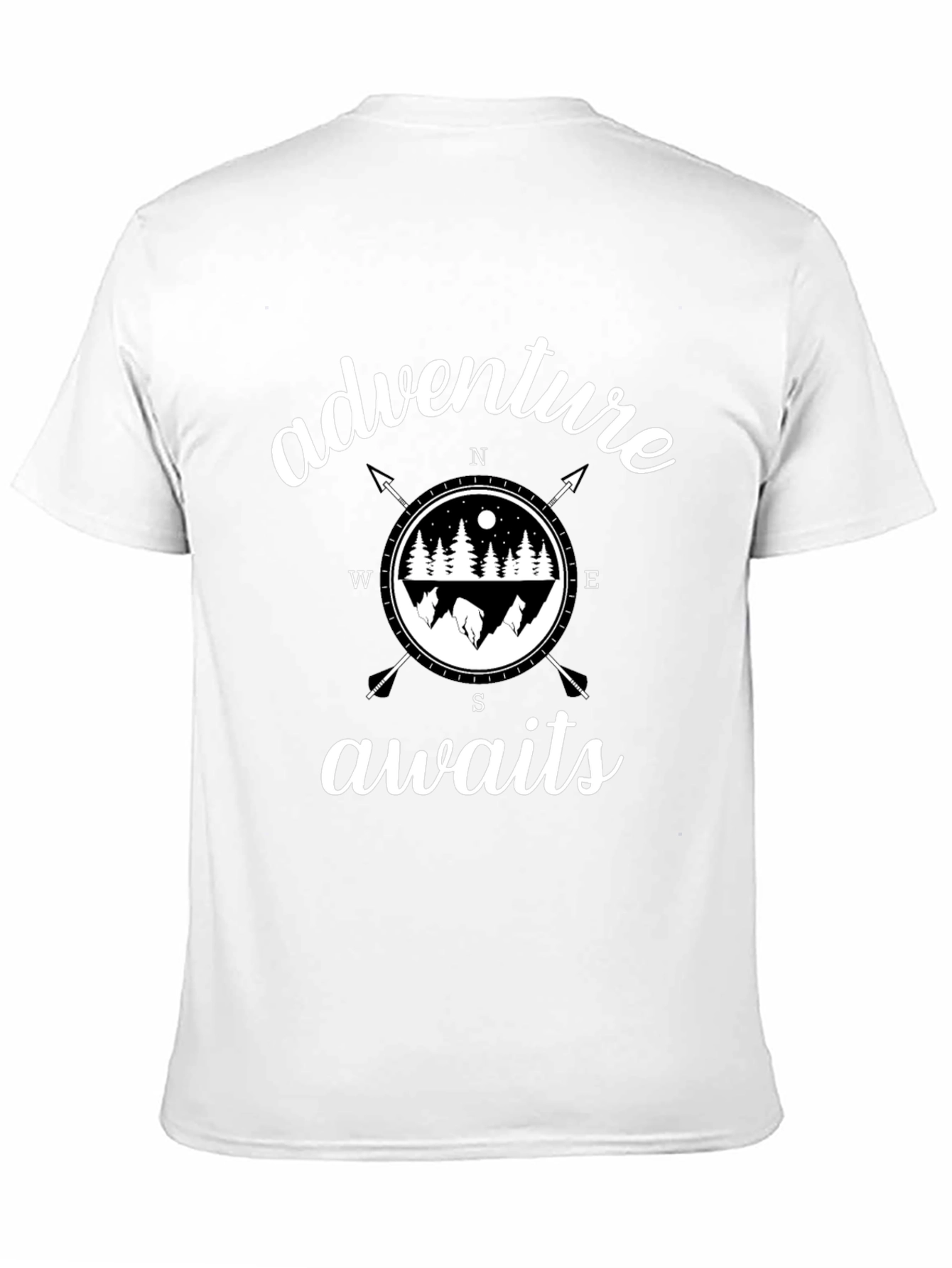 Black Adventure Awaits Graphic Tee - Black view 11
