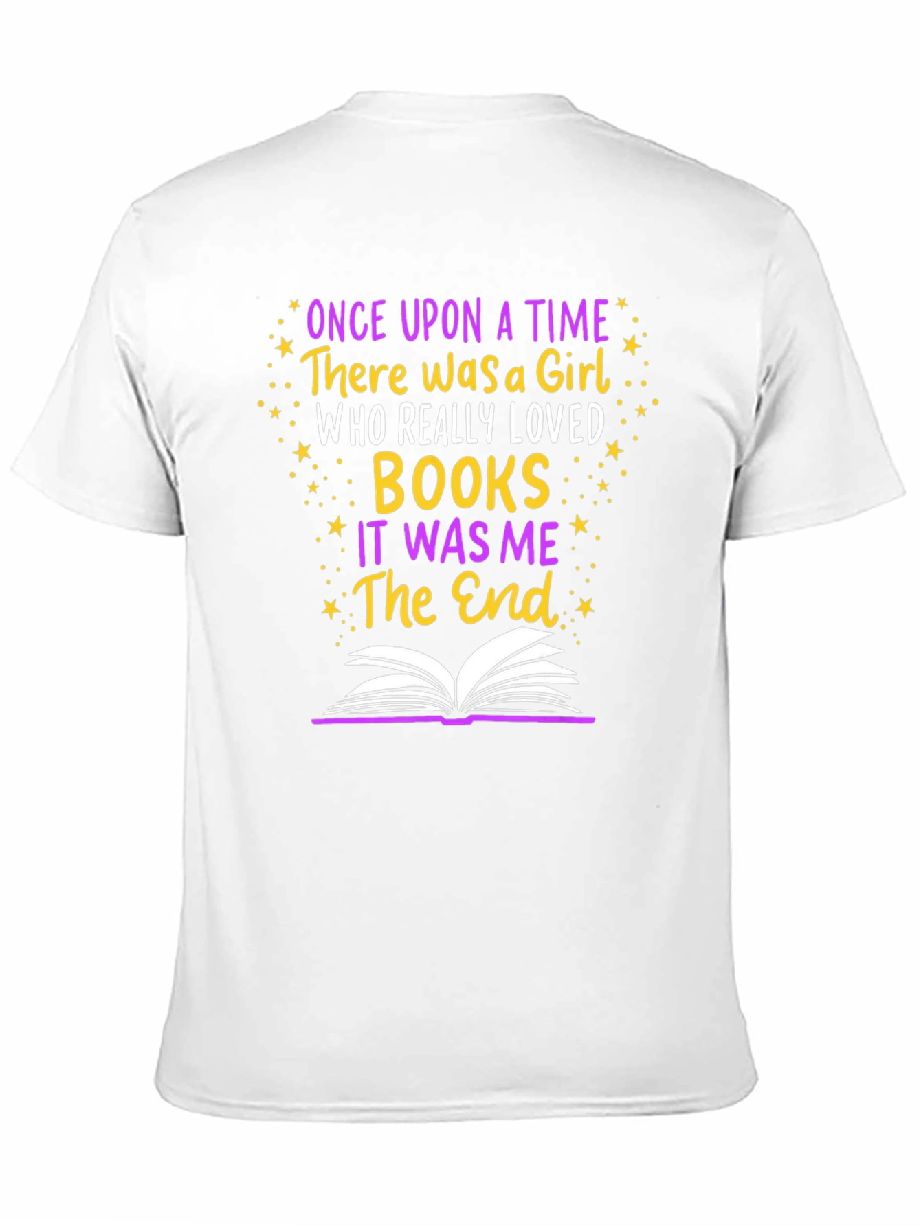Black Once Upon a Time Book Lover T-Shirt view 11