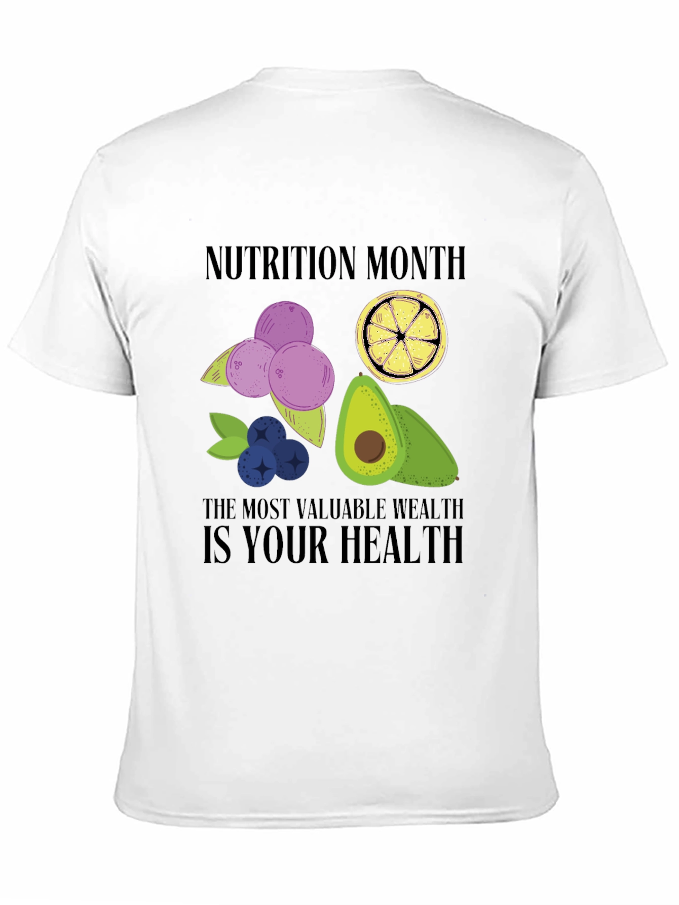 Black Nutrition Month T-Shirt: Healthy Wealth view 11
