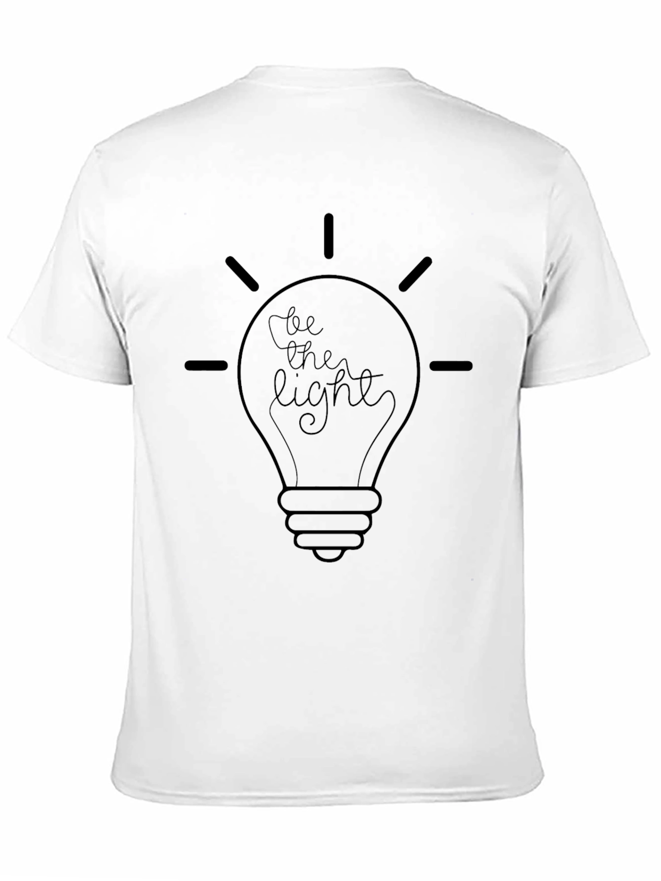 Black Be the Light T-Shirt - Black Crew Neck view 11