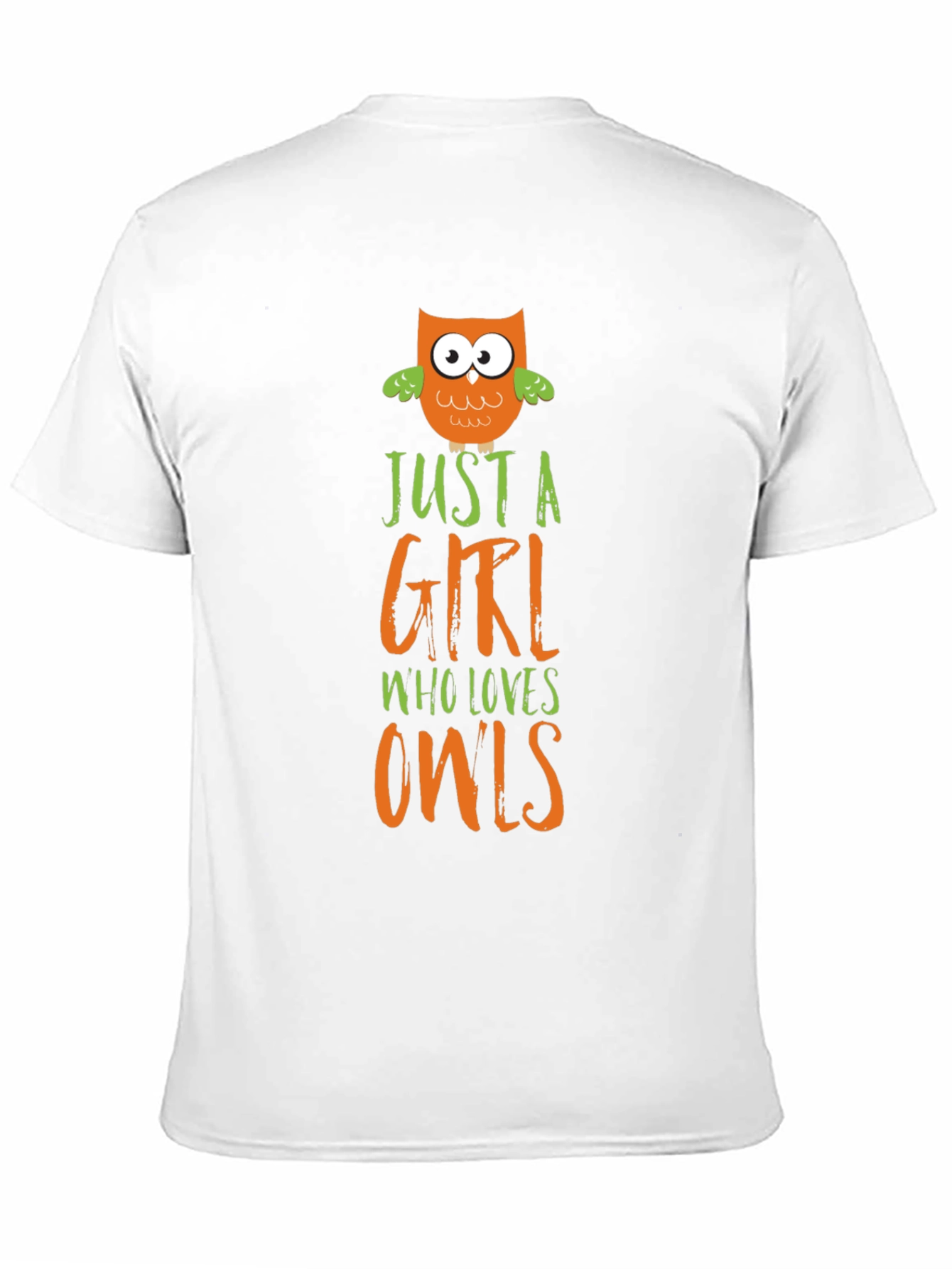 Black Just a Girl Who Loves Owls T-Shirt view 11