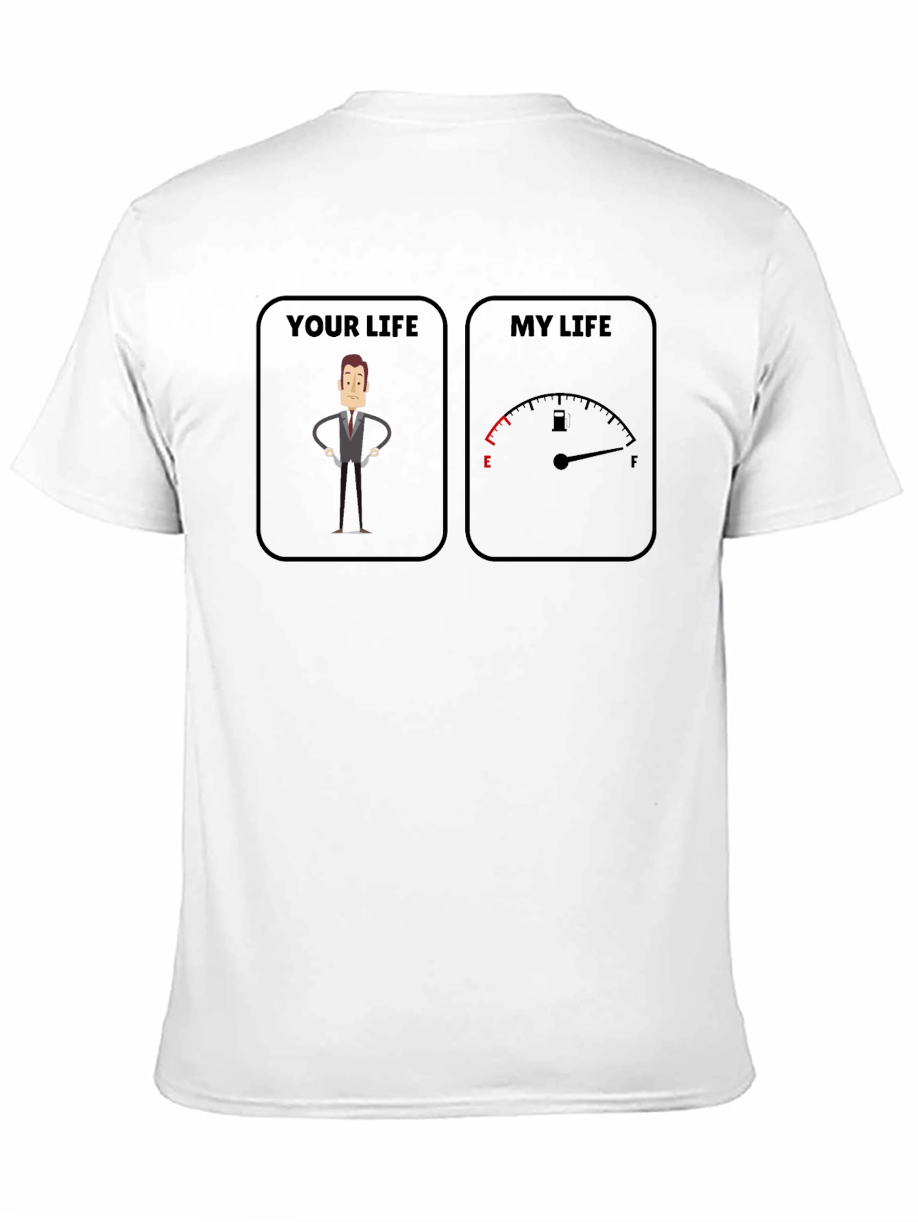 Black Your Life vs My Life Graphic T-Shirt view 11