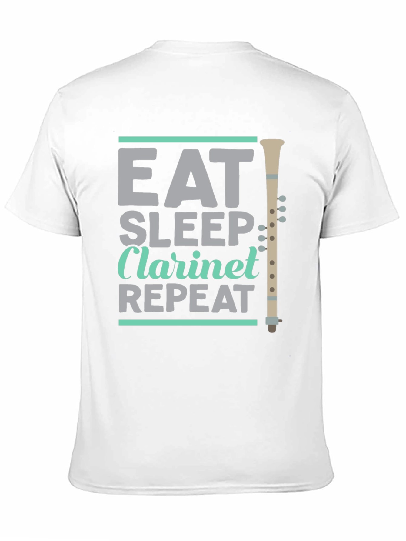 Black Eat Sleep Clarinet Repeat T-Shirt - Musician Gift view 11