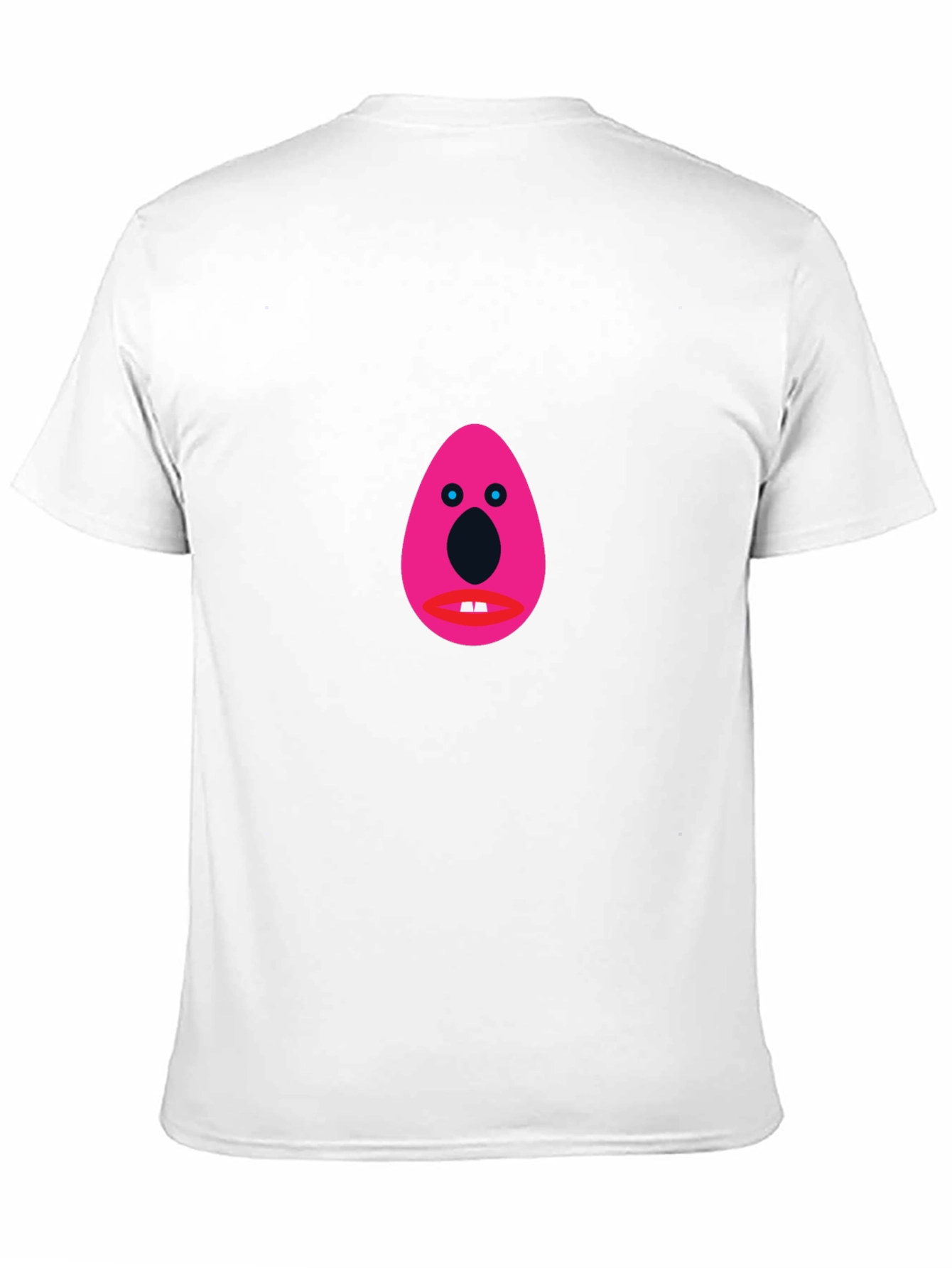 Black Funny Graphic Tee - Pink Egg Head Design view 11