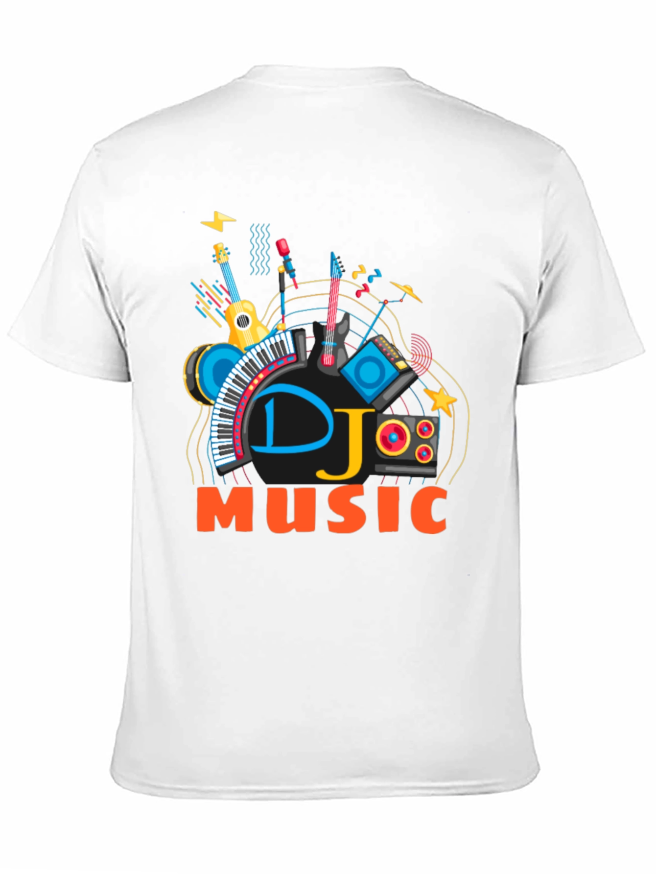 Black DJ Music Graphic T-Shirt view 11