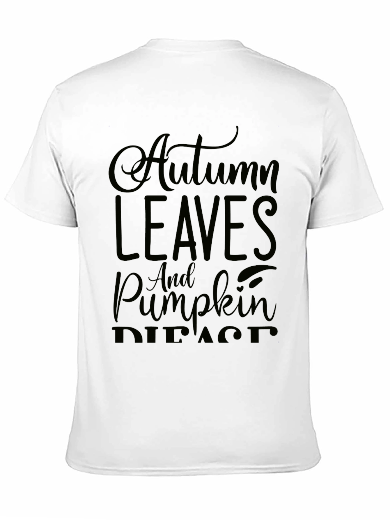 Autumn Leaves & Pumpkin Spice Black Graphic Tee - 11