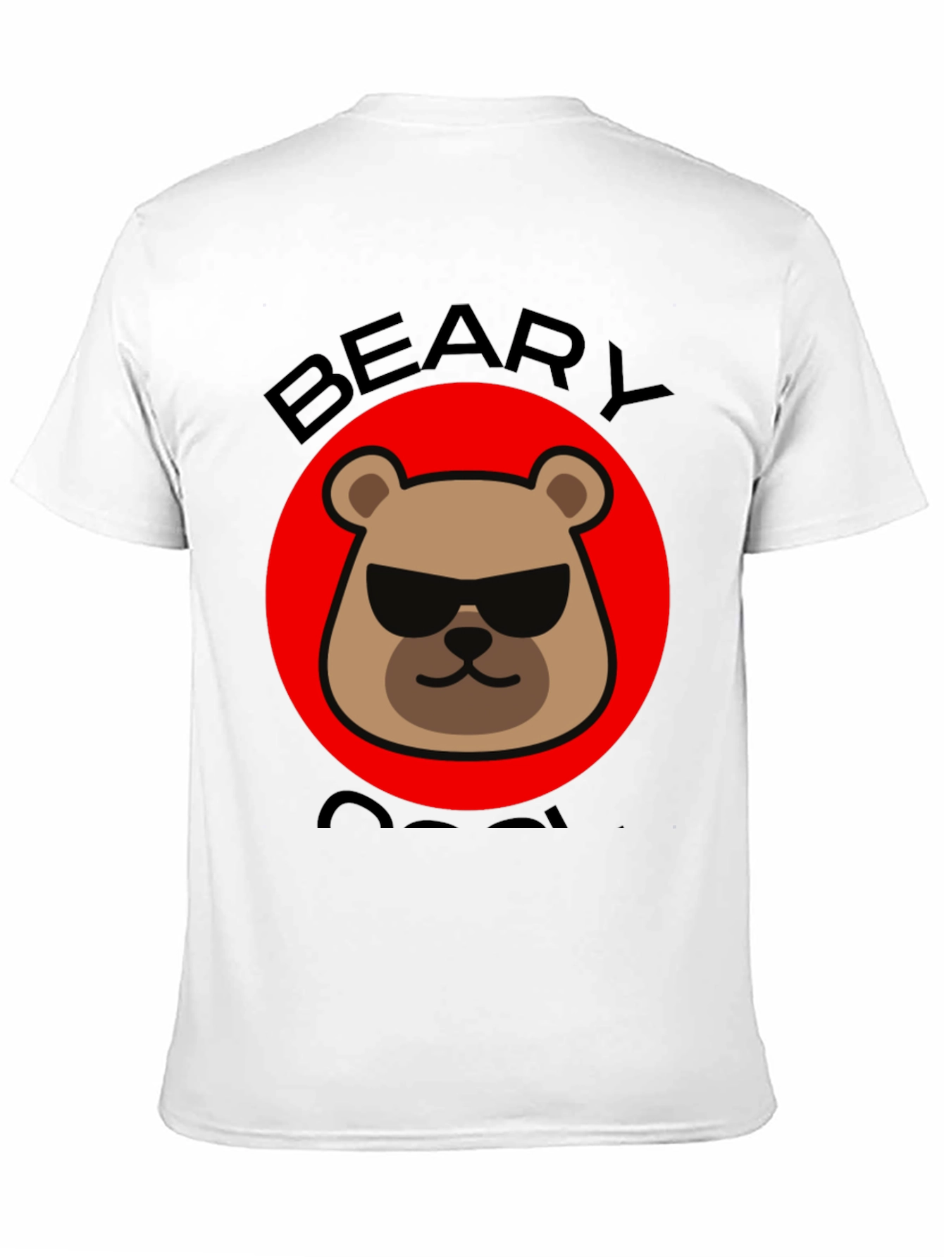 Black Beary Cool Graphic T-Shirt - Black Crew Neck Tee view 11