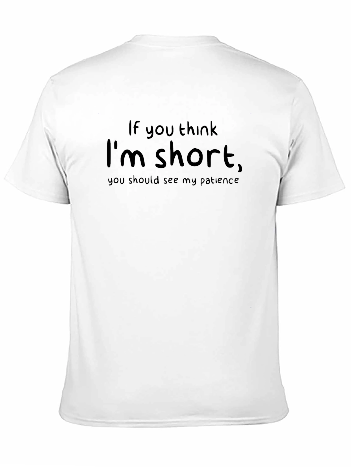 Black Funny Short Patience Graphic T-Shirt view 11
