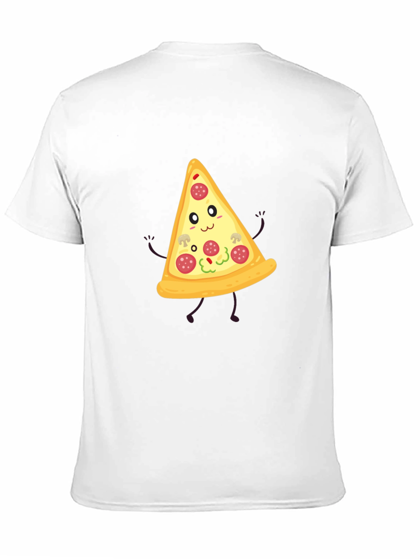Funny Pizza Slice Graphic Tee - Unisex Black T-Shirt - 11