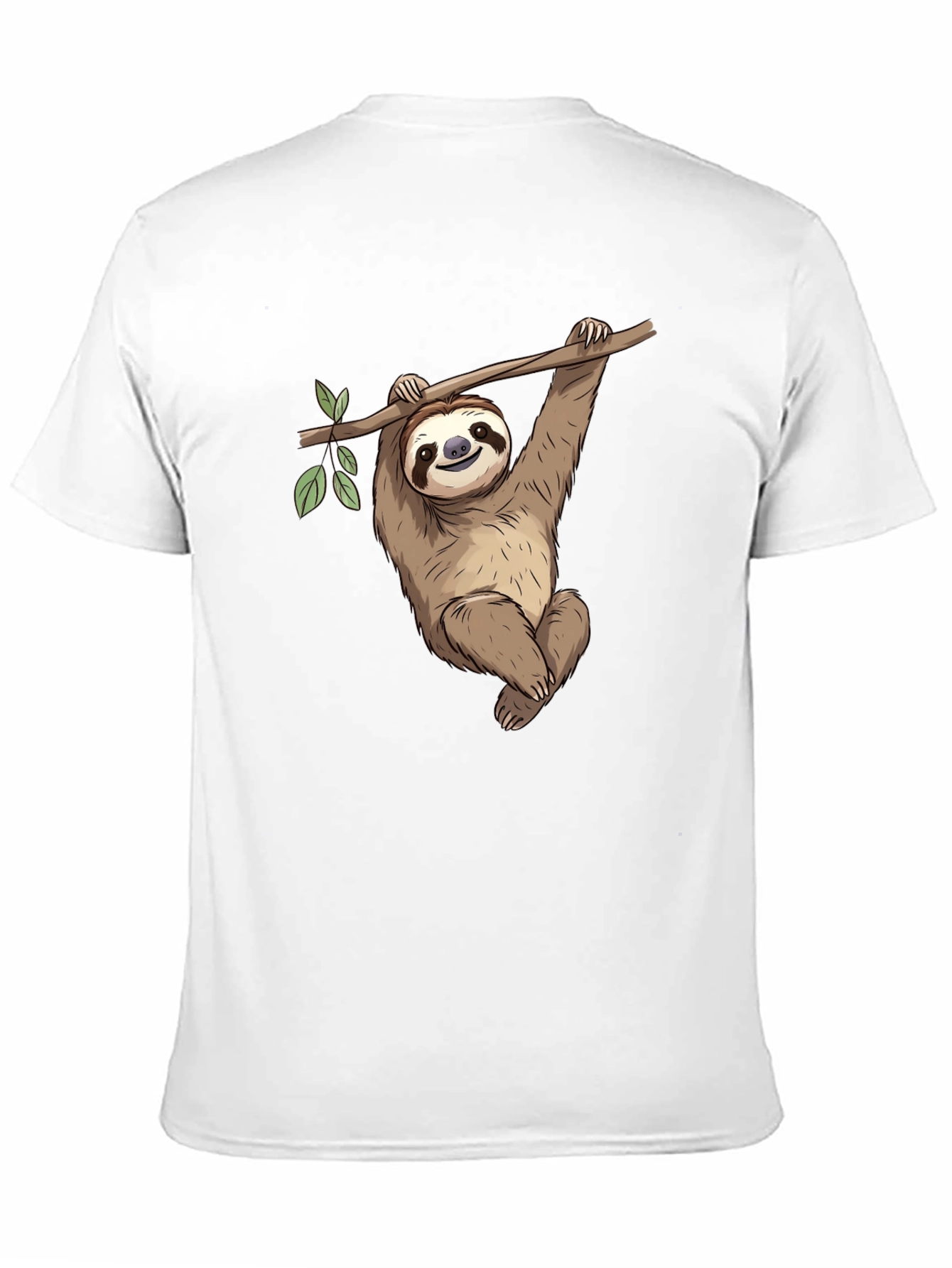 Black Cute Sloth Hanging on Tree T-Shirt view 11