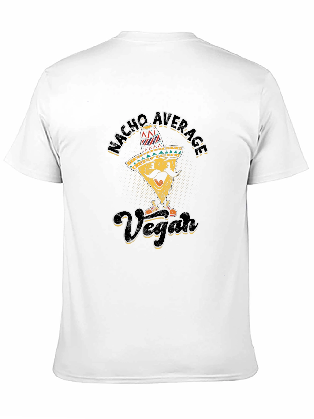 Black Nacho Average Vegan T-Shirt - Funny Food Pun Tee view 11