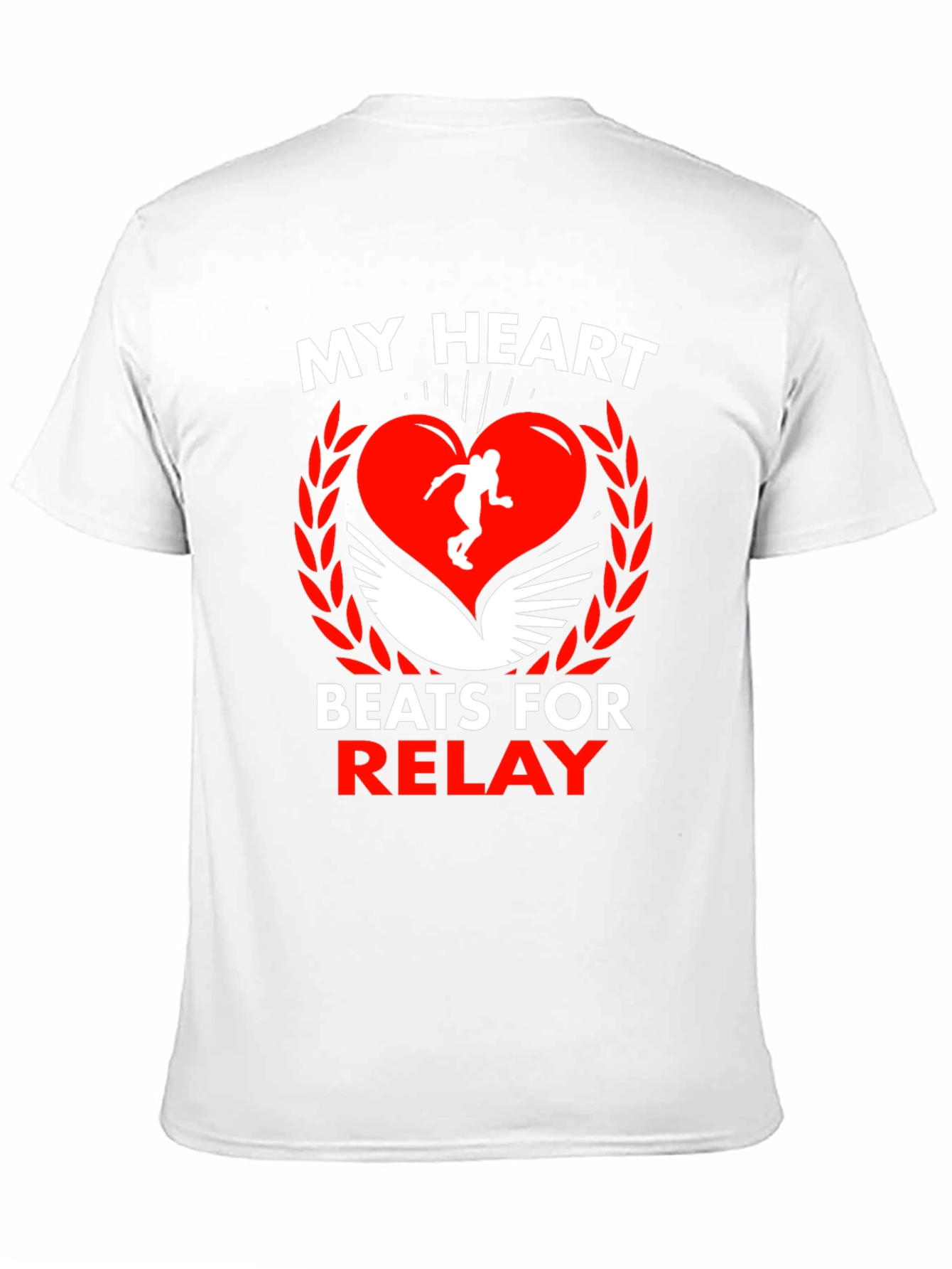 Black My Heart Beats for Relay Black T-Shirt view 11