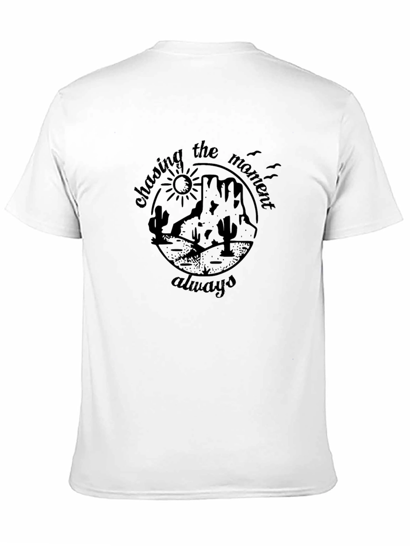 Black Chasing the Moment Graphic Tee - Desert Scene T-Shirt view 11