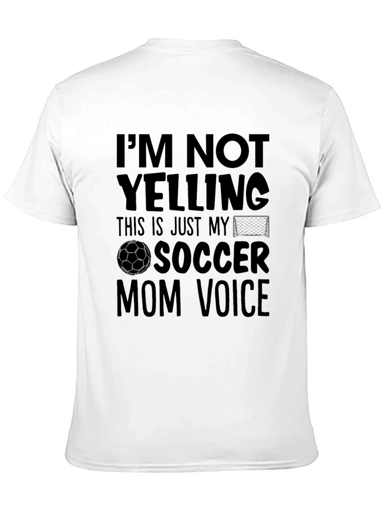 Black Soccer Mom Voice T-Shirt - Funny Graphic Tee view 11