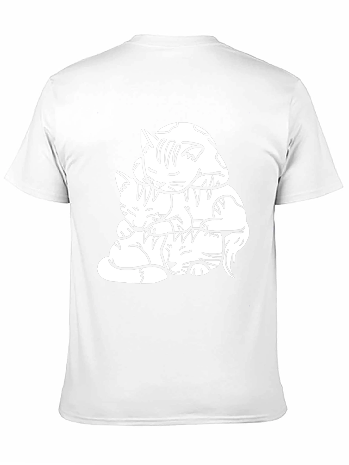 Black Cute Cats Graphic T-Shirt view 11