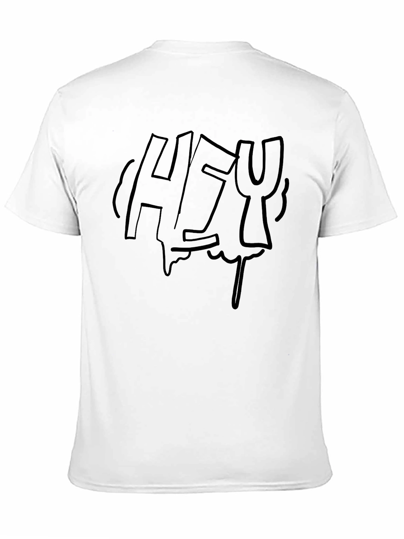 Black Men's Black HEY Graphic Tee view 11