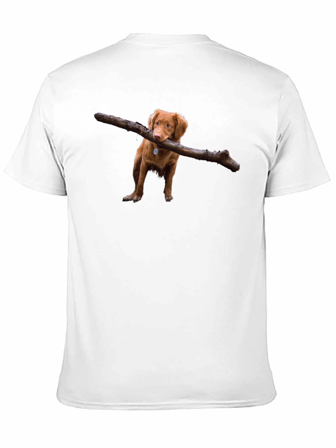 Black Dog With Stick Graphic T-Shirt - Black view 11