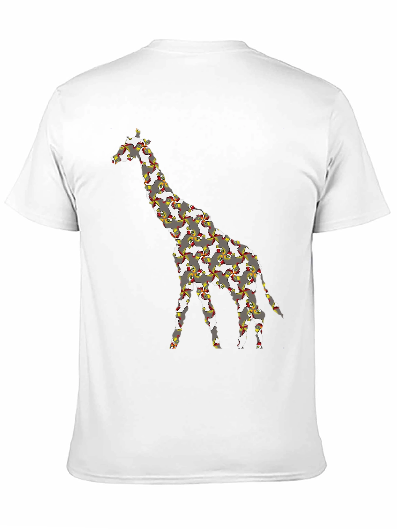 Black Giraffe Chicken T-Shirt - Quirky Animal Print Tee view 11