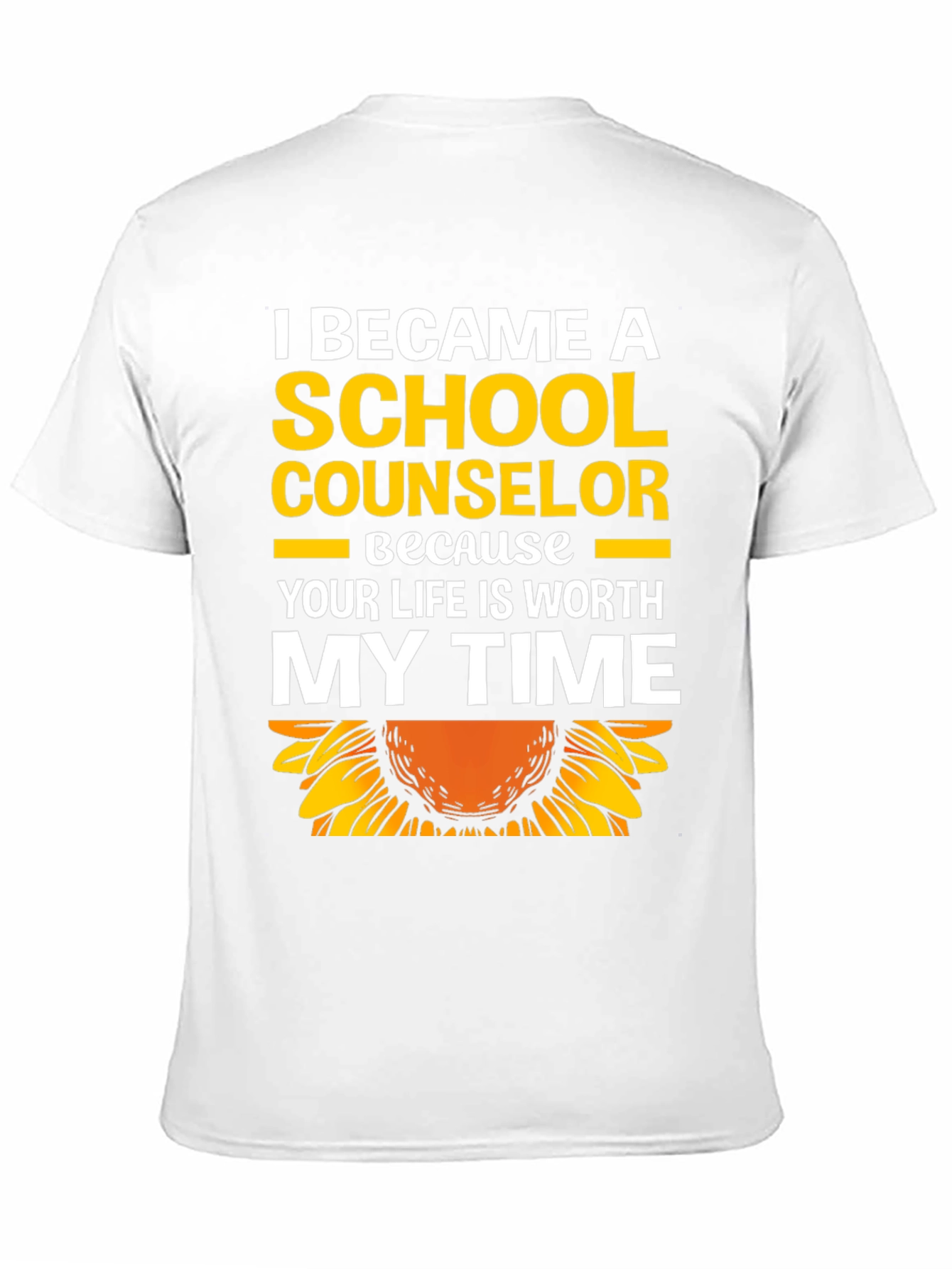 Black School Counselor Sunflower Graphic T-Shirt view 11