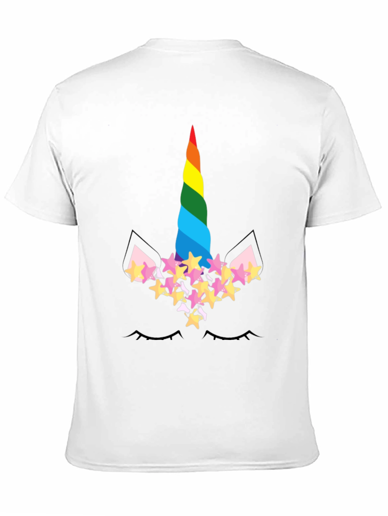 Black Unicorn Rainbow T-Shirt view 11