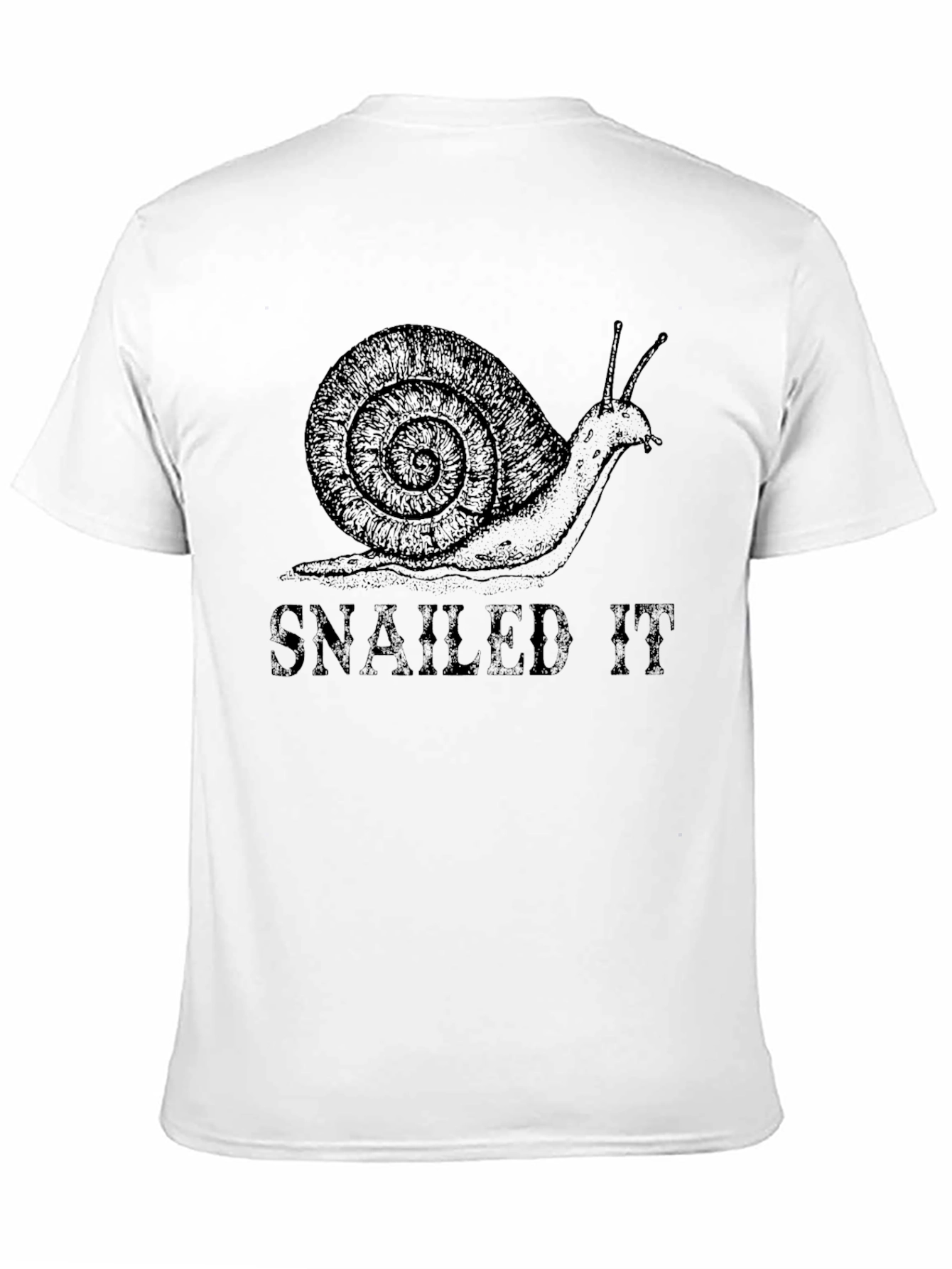 Black SNAILED IT Graphic Tee - Snail Design T-Shirt view 11